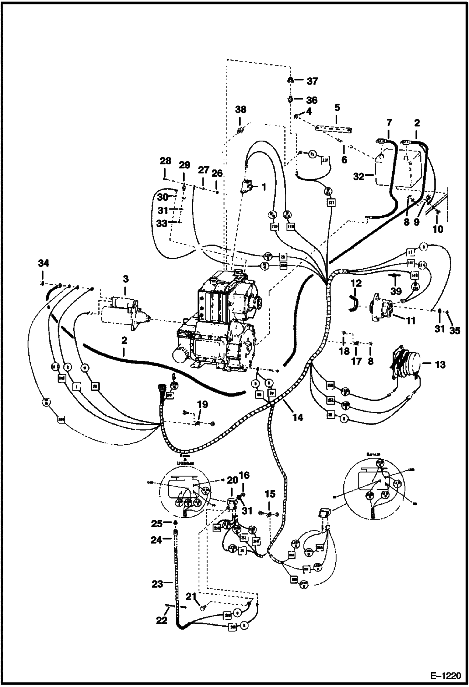 Схема запчастей Bobcat 300s - ENGINE ELECTRICAL ELECTRICAL SYSTEM