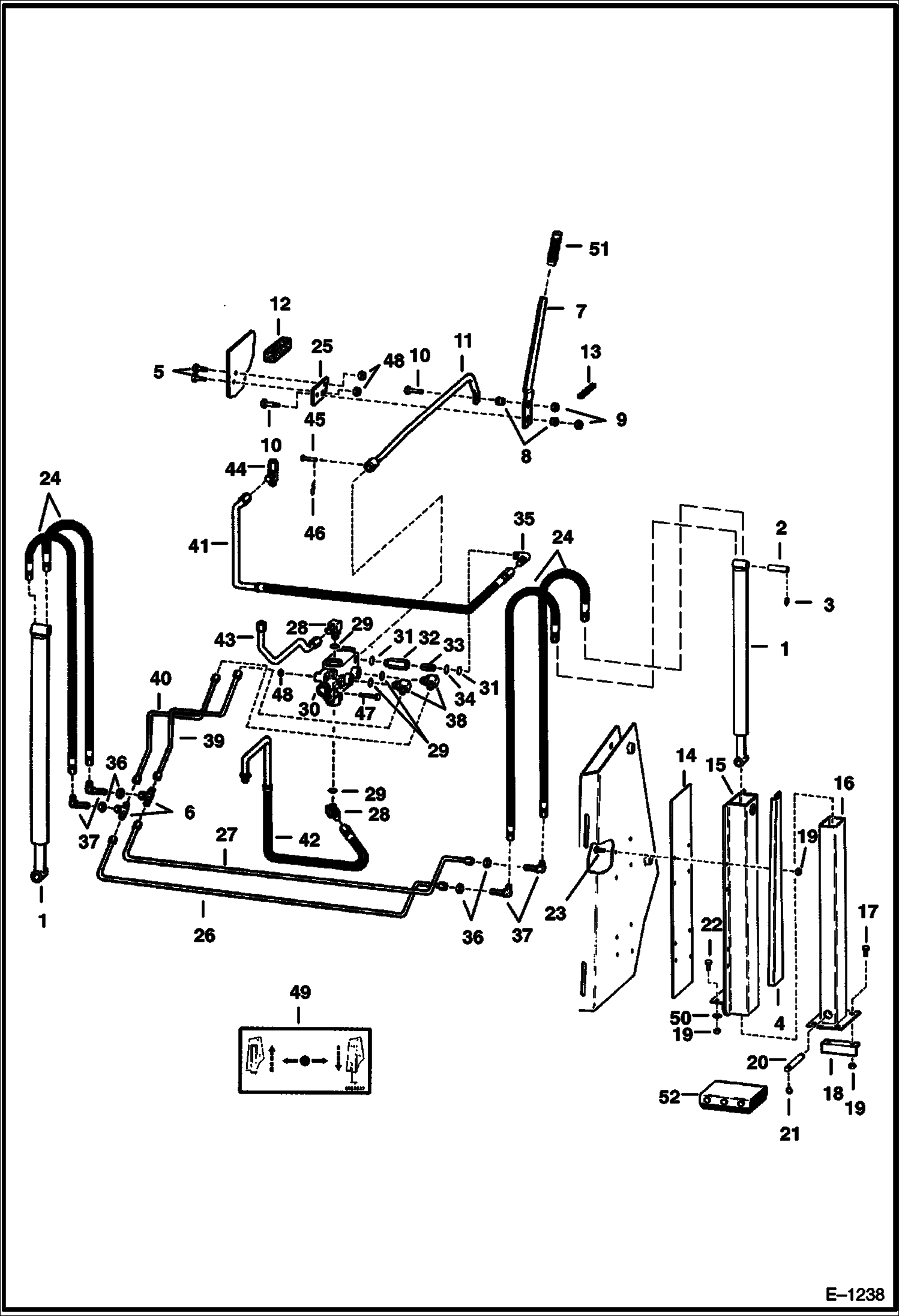 Схема запчастей Bobcat BACKHOE - BACKHOE (Rear Stabilizer) (Bolt-on) (843 11001 - 14999) REAR STABILIZERS