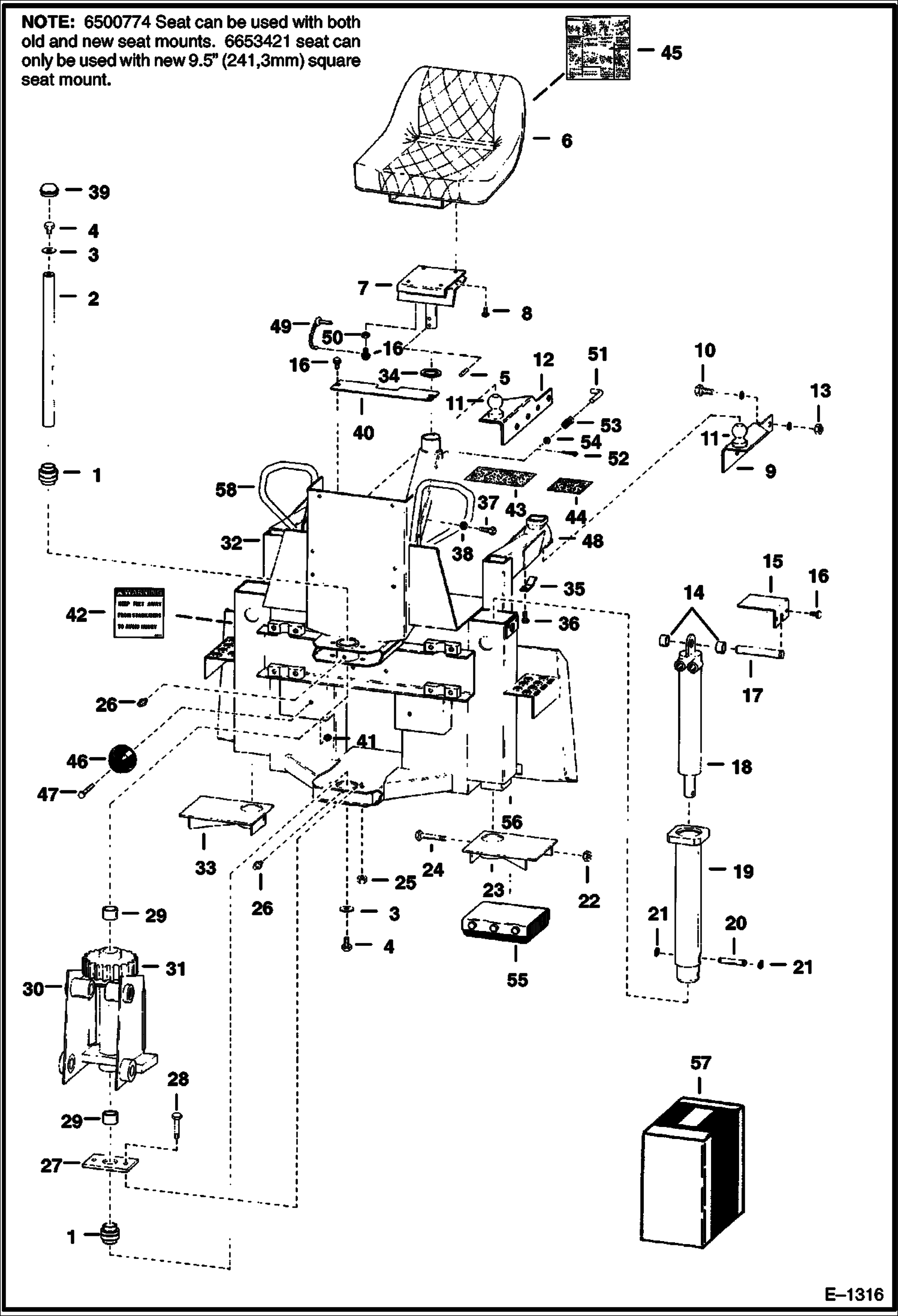 Схема запчастей Bobcat BACKHOE - BACKHOE (Main Frame) (907) 907 BACKHOE