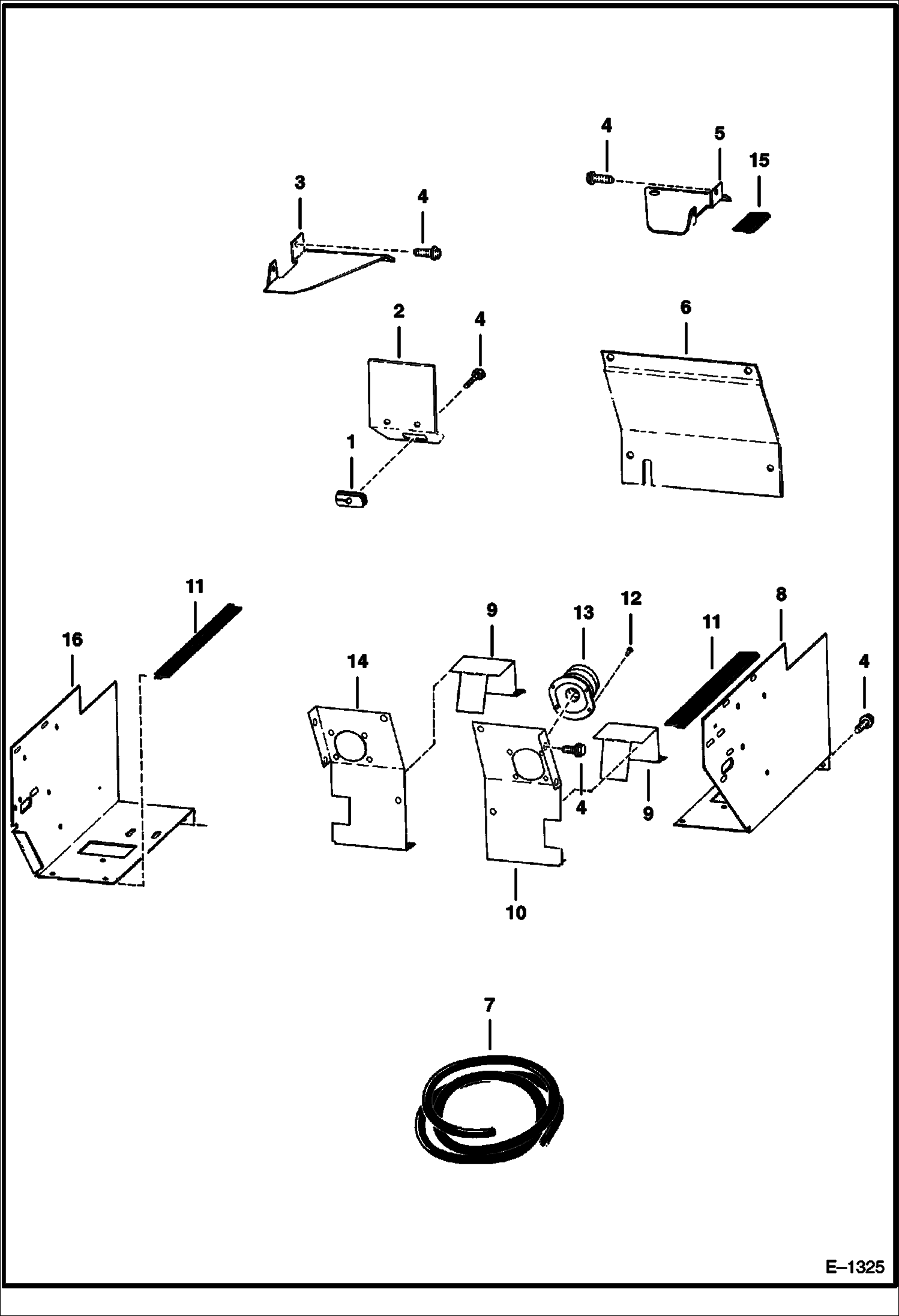 Схема запчастей Bobcat 800s - PANELS MAIN FRAME