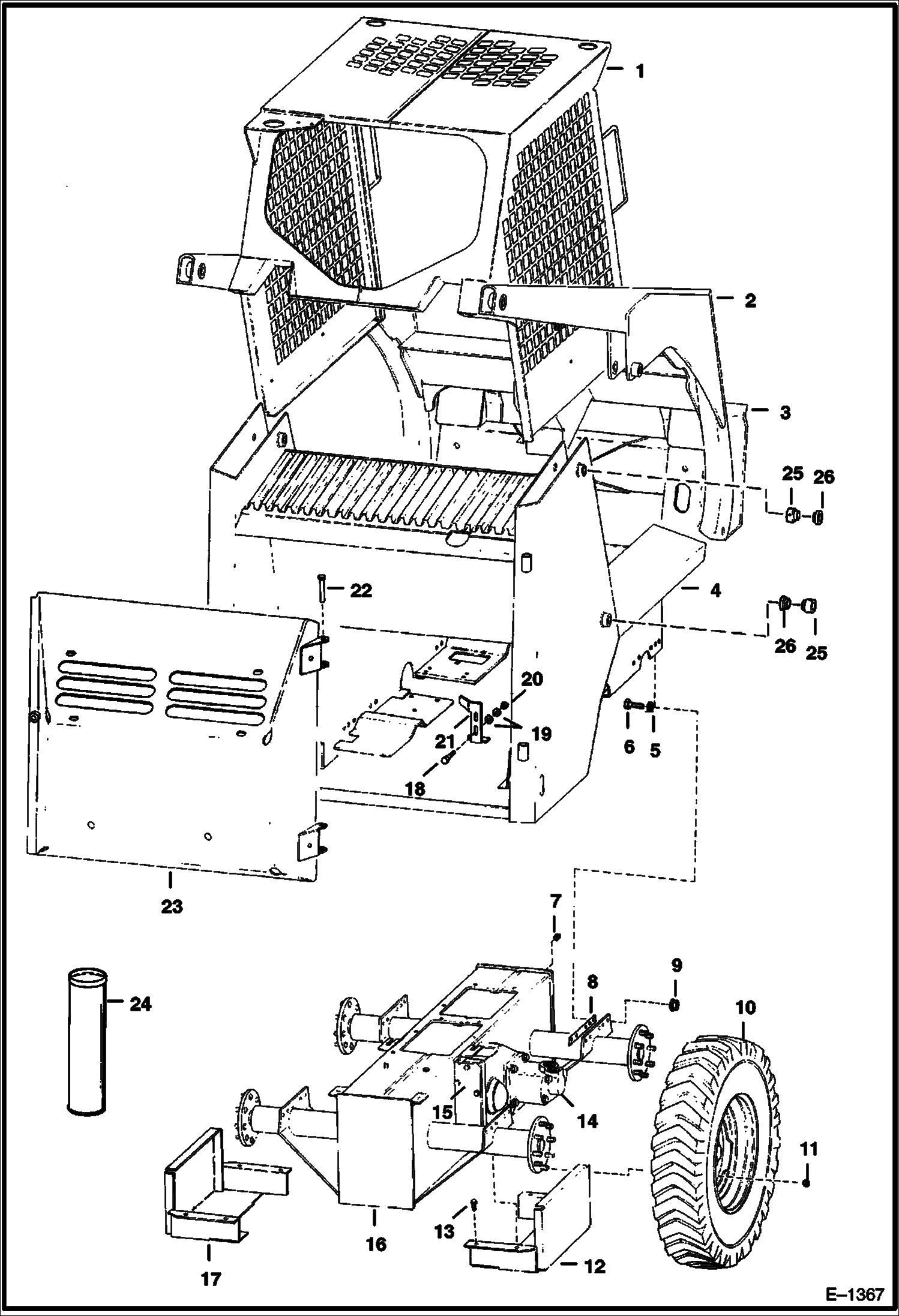 Схема запчастей Bobcat 700s - MAIN FRAME MAIN FRAME