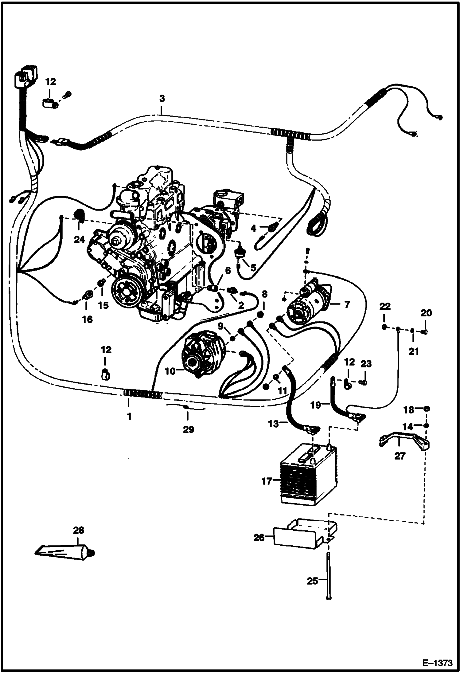 Схема запчастей Bobcat 500s - ENGINE ELECTRICAL ELECTRICAL SYSTEM