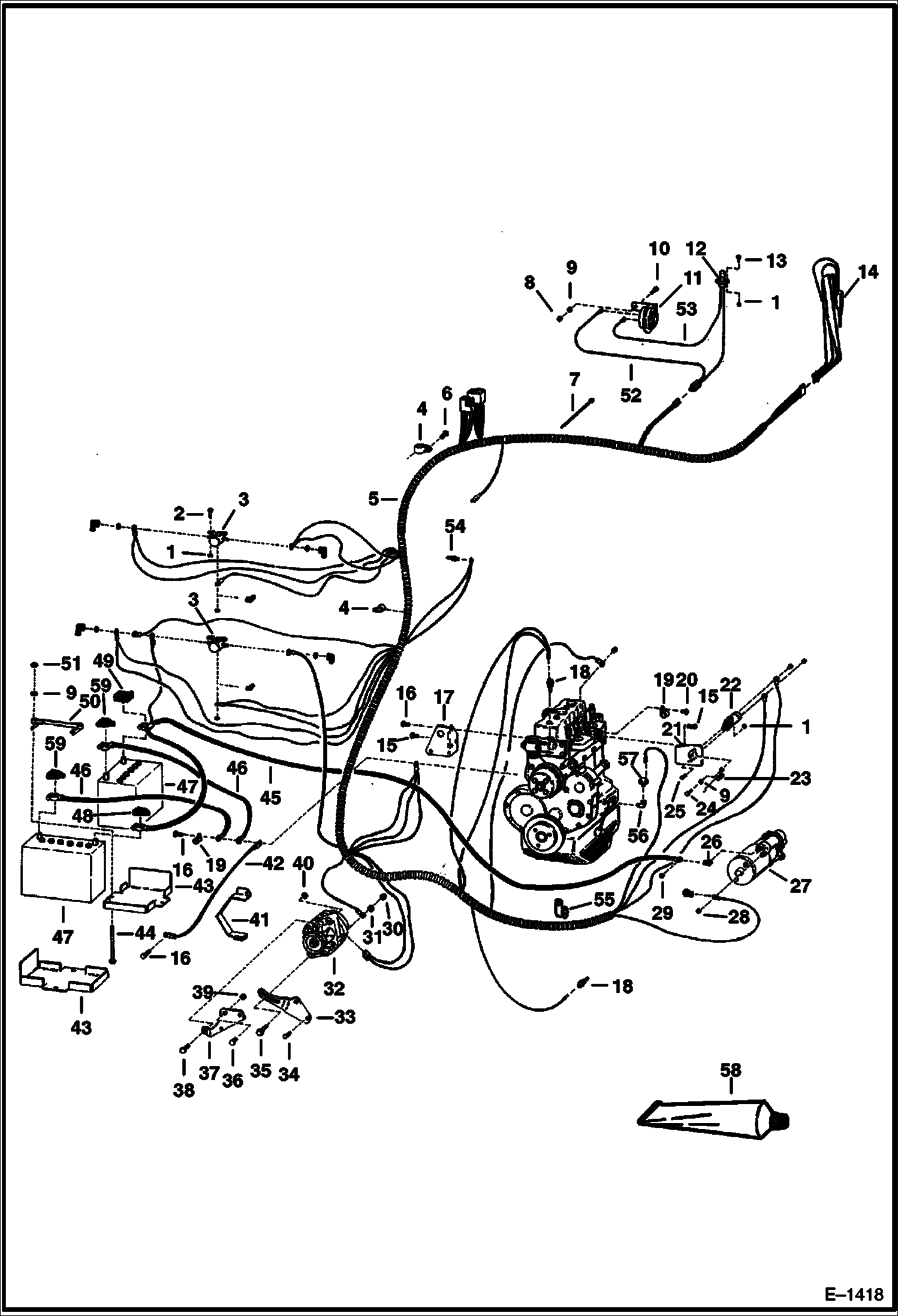 Схема запчастей Bobcat Articulated Loaders - ENGINE ELECTRICAL ELECTRICAL SYSTEM