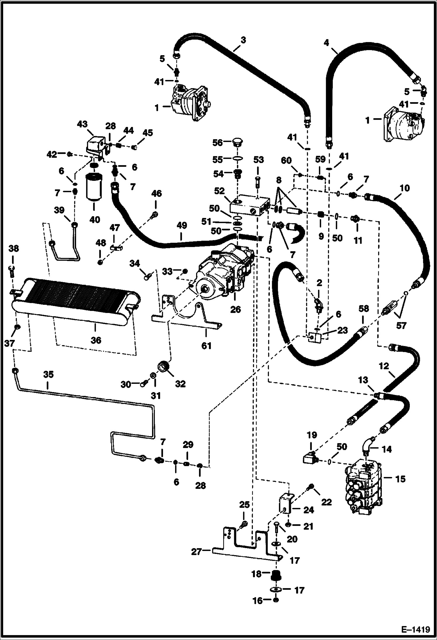 Схема запчастей Bobcat 700s - HYDROSTATIC CIRCUITRY HYDROSTATIC SYSTEM