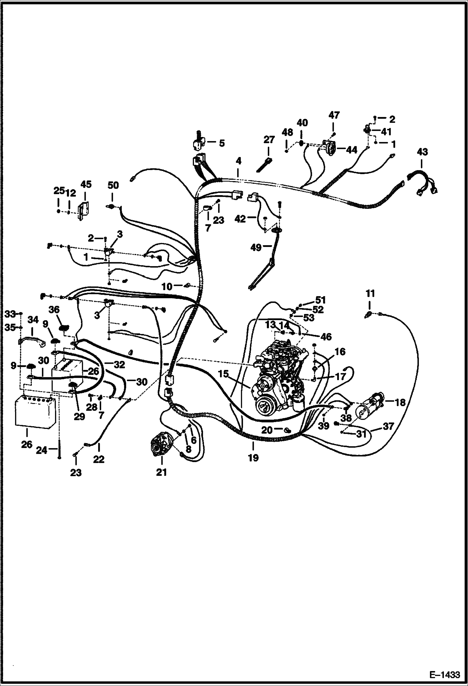 Схема запчастей Bobcat Articulated Loaders - ENGINE ELECTRICAL ELECTRICAL SYSTEM