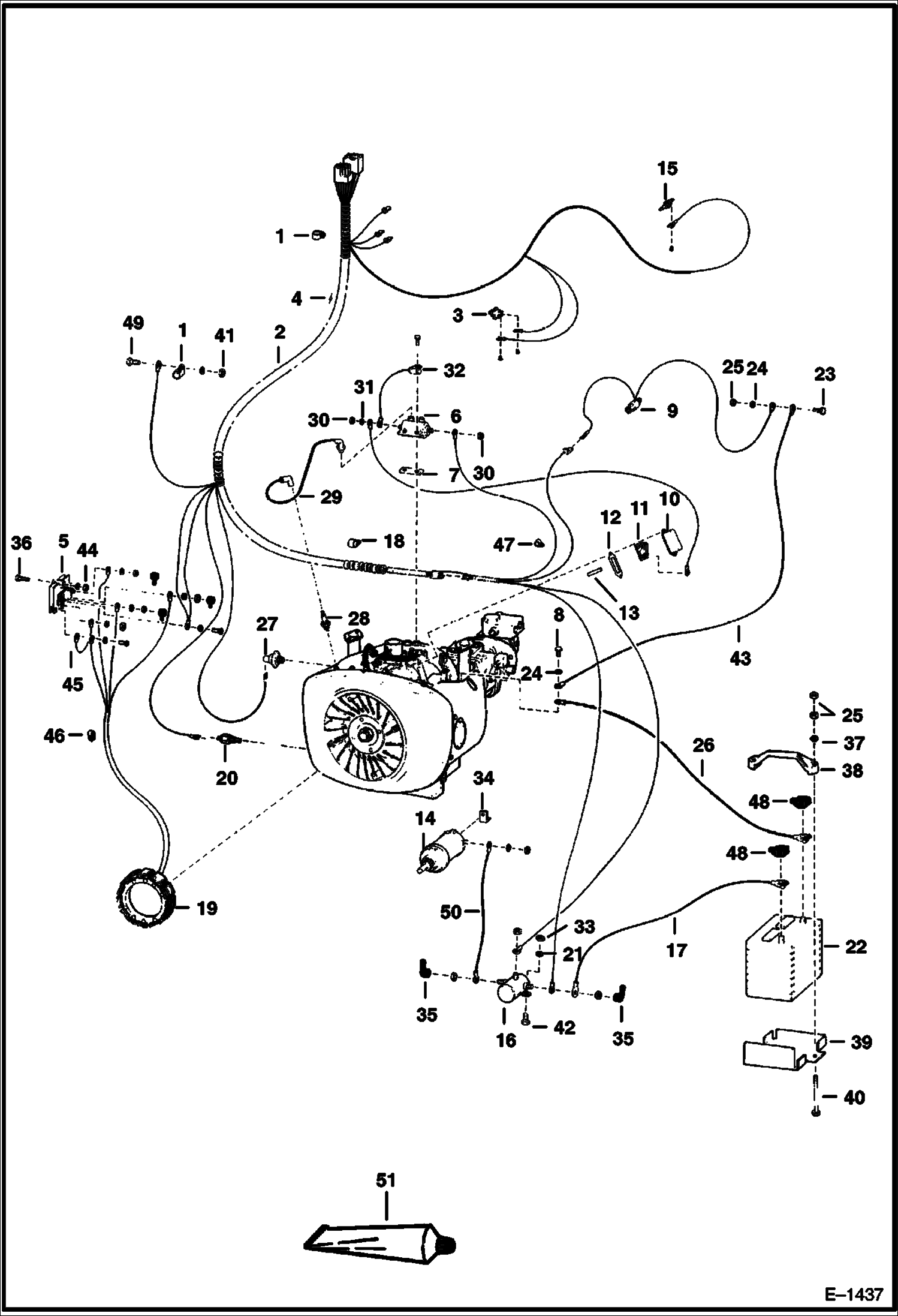 Схема запчастей Bobcat 500s - ENGINE ELECTRICAL SYSTEM ELECTRICAL SYSTEM