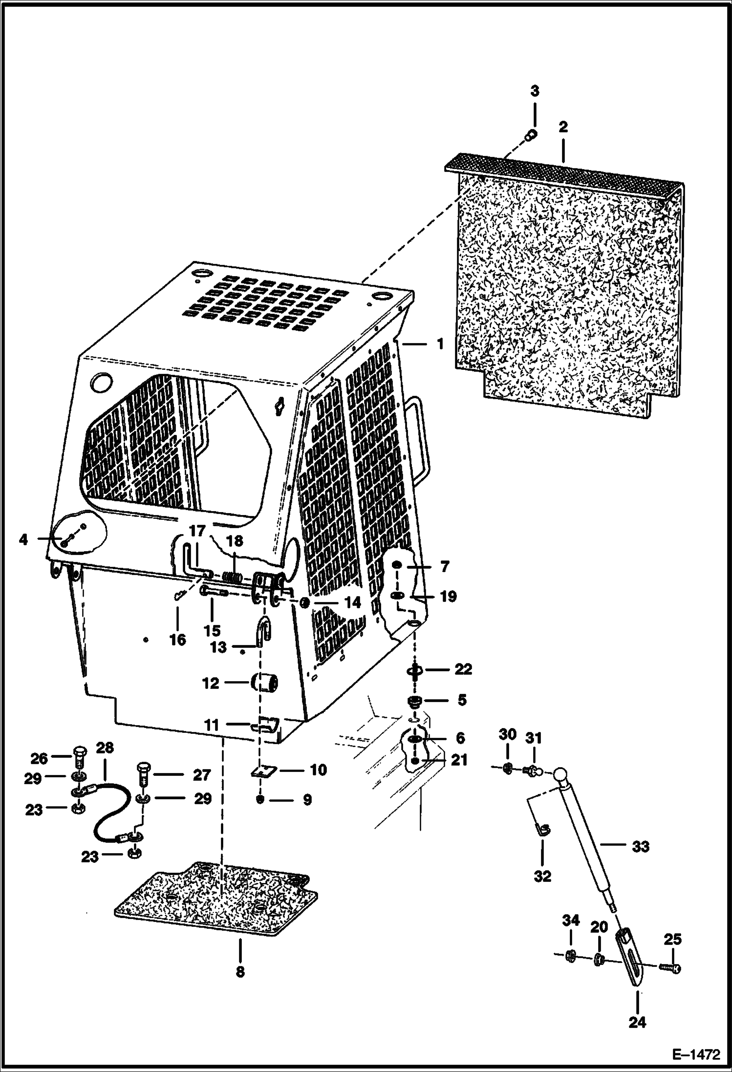 Схема запчастей Bobcat 400s - OPERATOR CAB MAIN FRAME