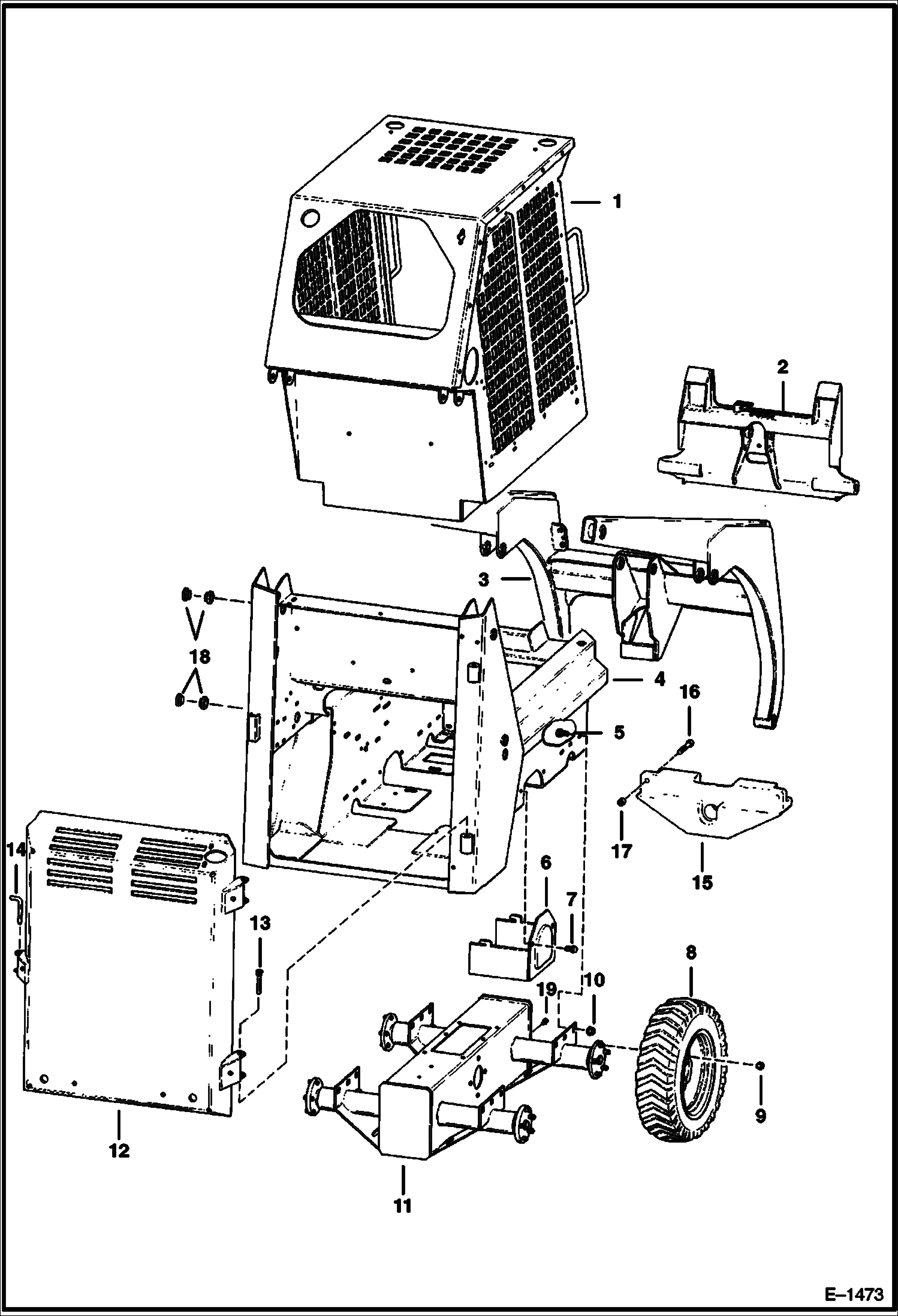 Схема запчастей Bobcat 400s - MAIN FRAME MAIN FRAME