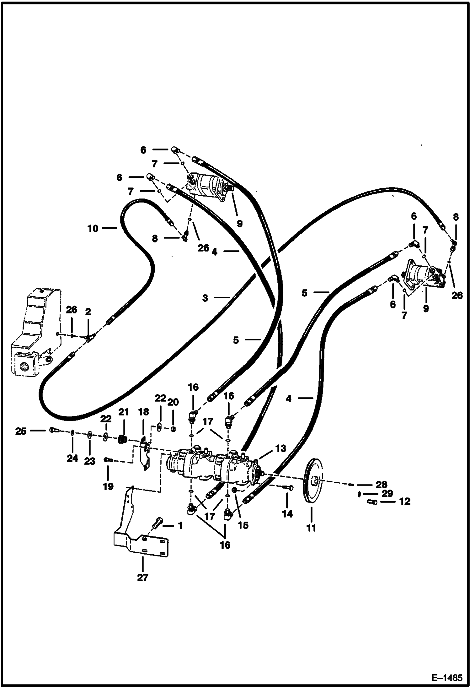 Схема запчастей Bobcat 400s - HYDROSTATIC CIRCUITRY HYDROSTATIC SYSTEM