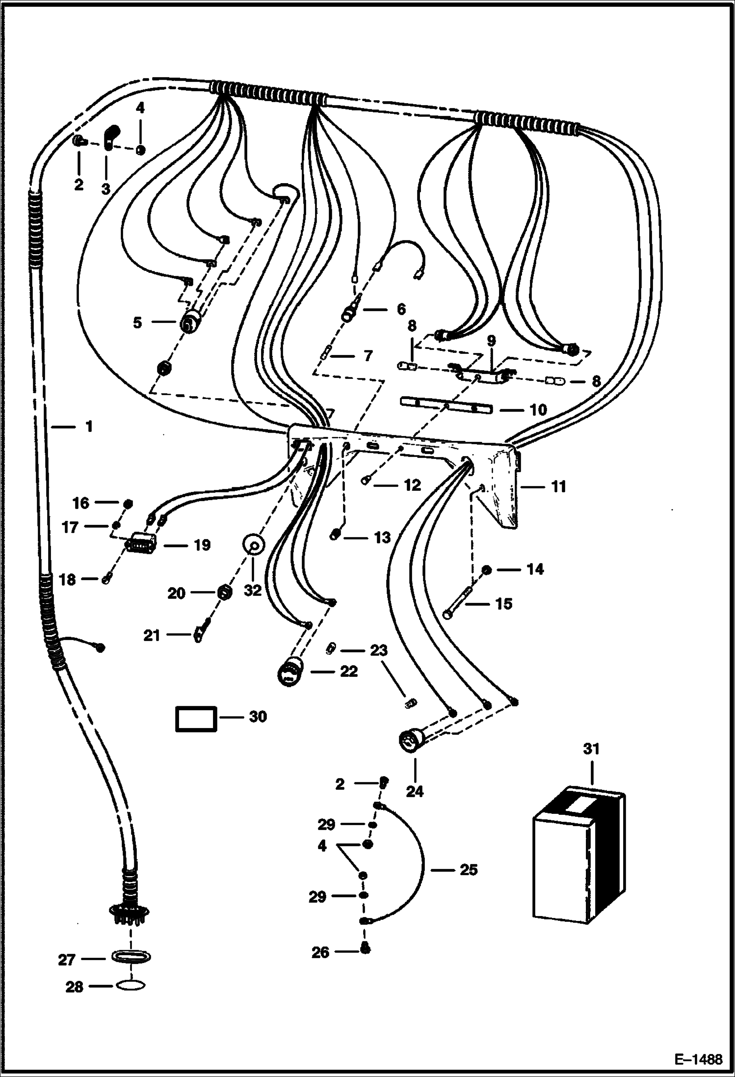 Схема запчастей Bobcat 400s - CAB ELECTRICAL CIRCUITRY (S/N 13642 & Below) ELECTRICAL SYSTEM