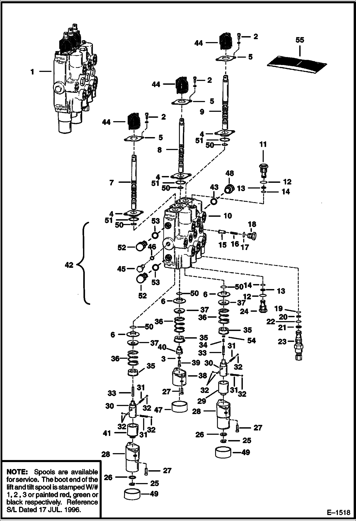 Схема запчастей Bobcat 400s - HYDRAULIC VALVE HYDRAULIC SYSTEM