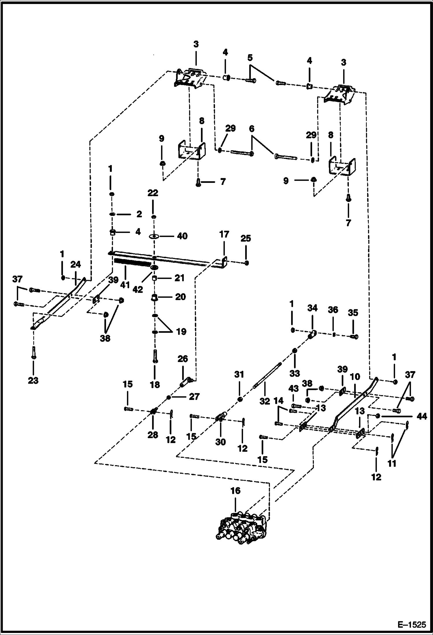 Схема запчастей Bobcat 800s - CONTROL PEDALS (15001 & Above) HYDRAULIC SYSTEM