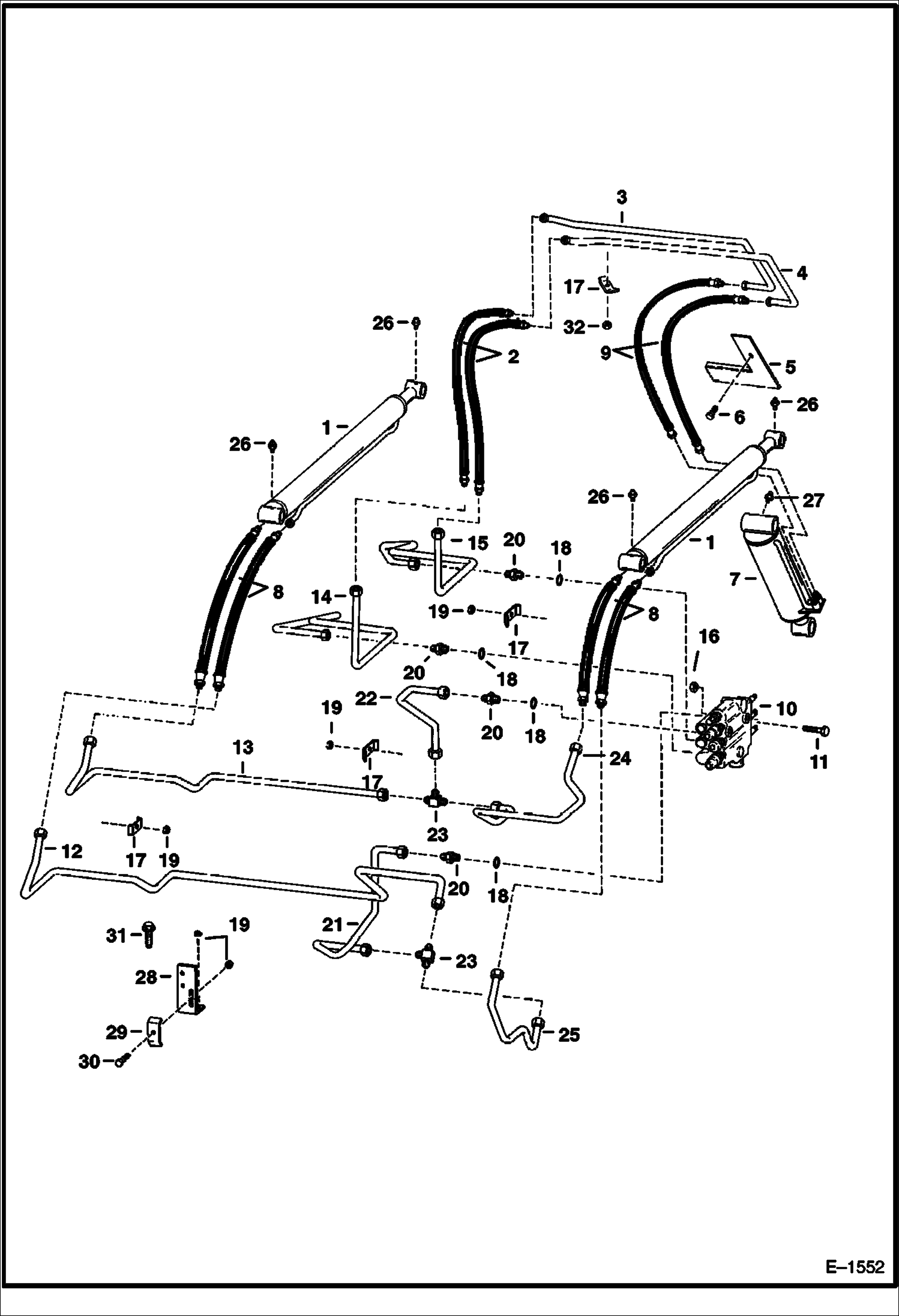 Схема запчастей Bobcat 700s - HYDRAULIC CIRCUITRY HYDRAULIC SYSTEM