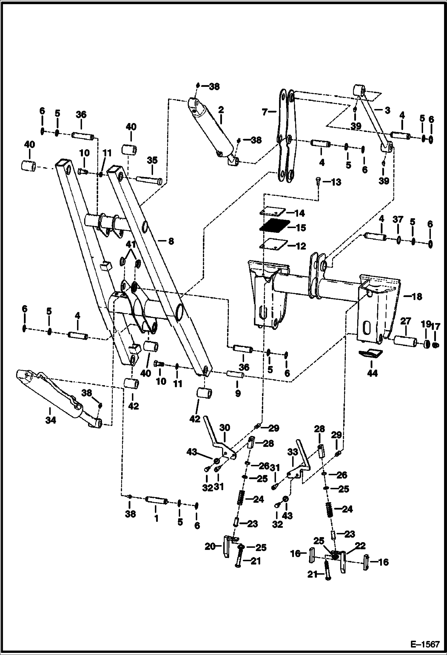 Схема запчастей Bobcat Articulated Loaders - LIFT ARM & BOBTACH MAIN FRAME