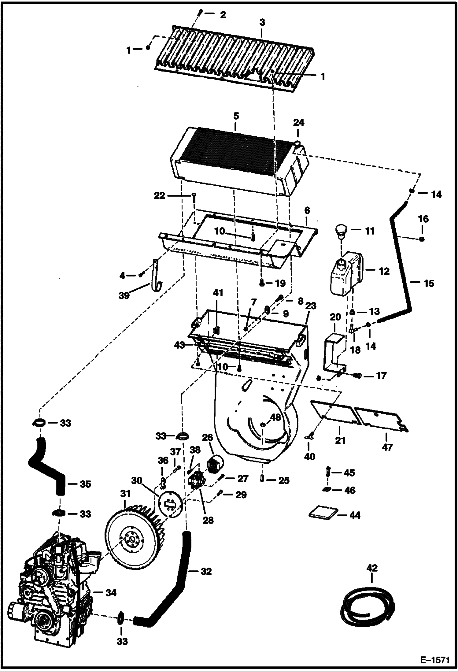 Схема запчастей Bobcat Articulated Loaders - ENGINE & ATTACHING PARTS POWER UNIT