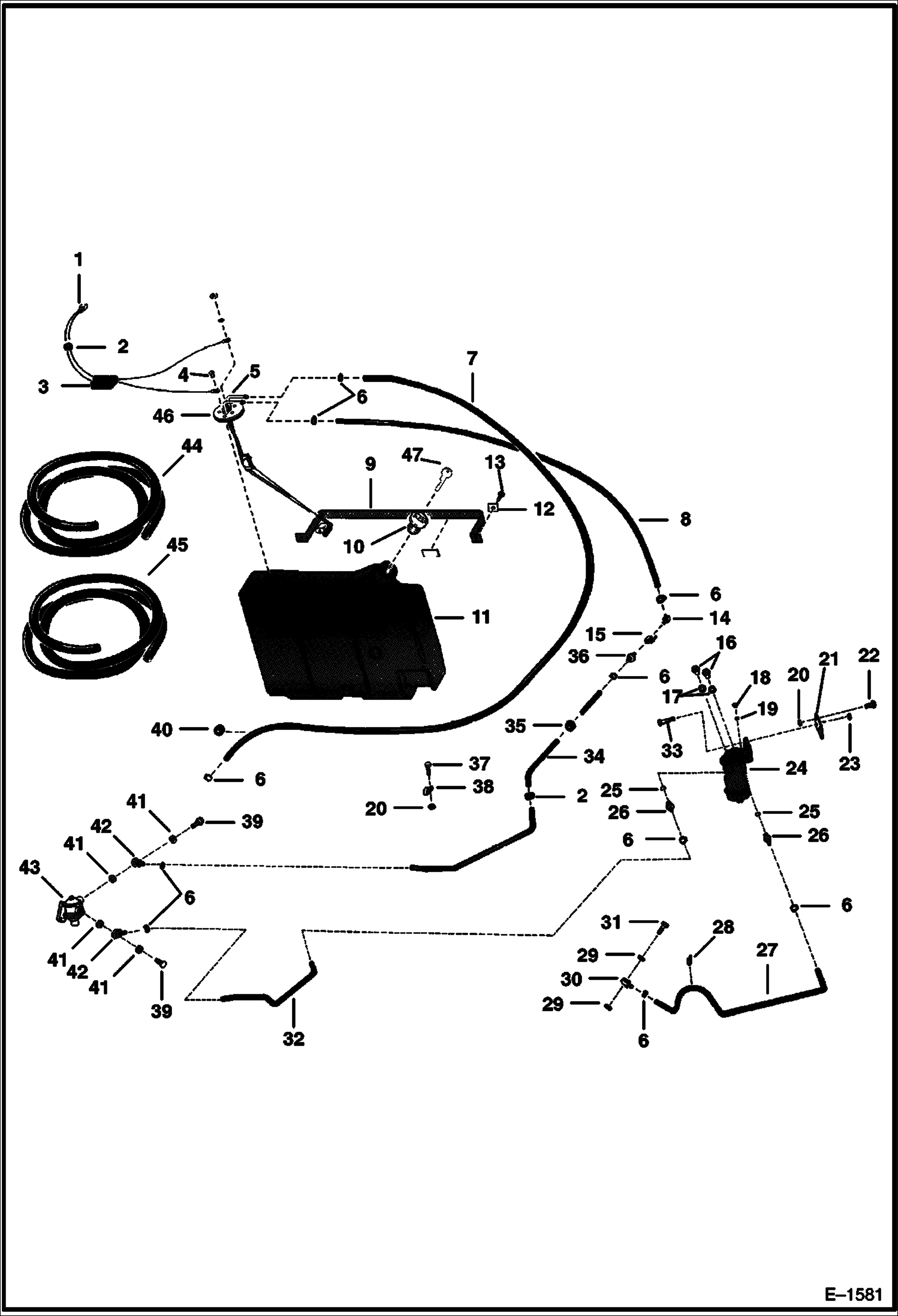 Схема запчастей Bobcat 700s - FUEL SYSTEM (S/N 11633 Thru 15090) MAIN FRAME