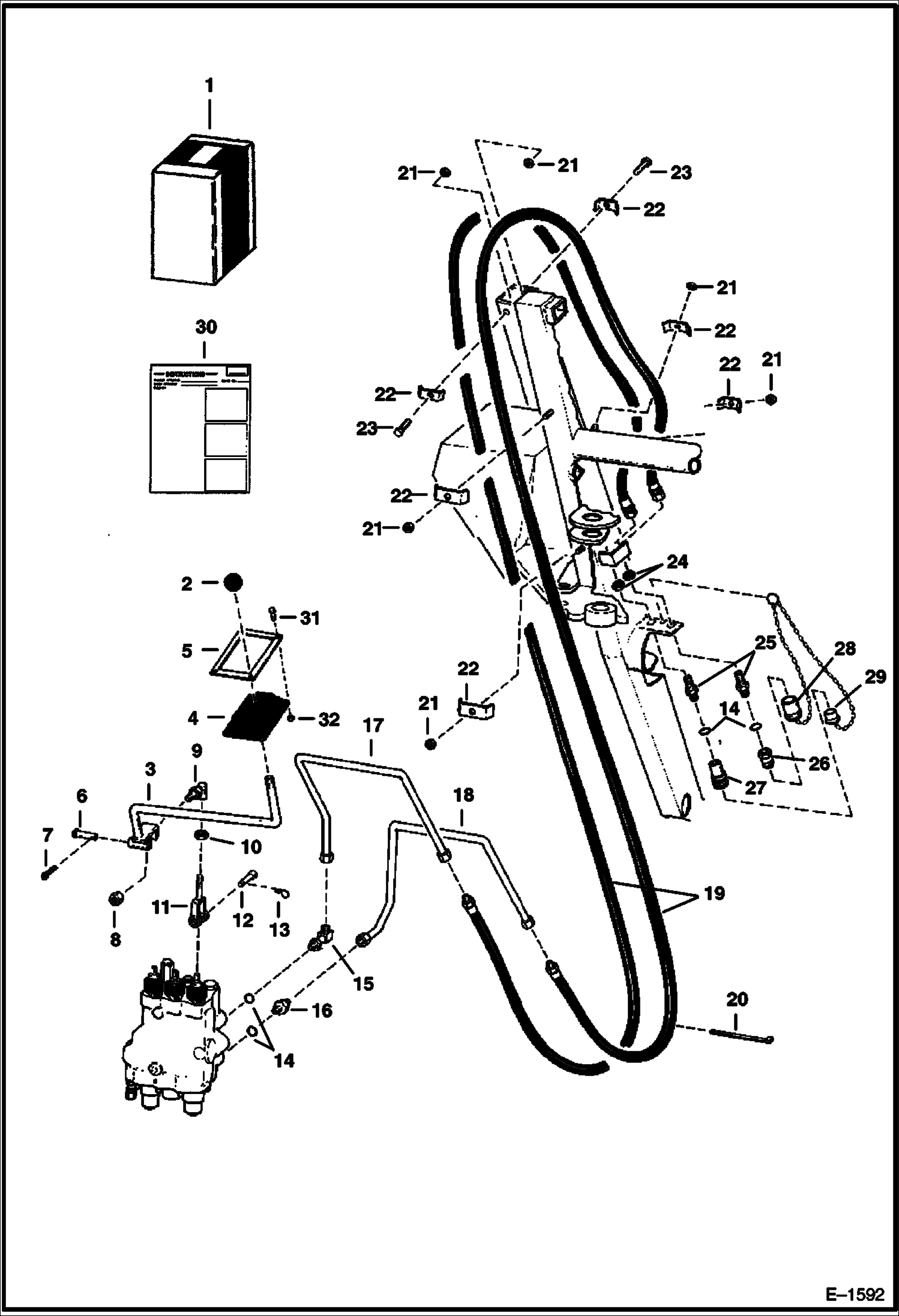 Схема запчастей Bobcat Articulated Loaders - AUXILIARY HYDRAULIC KIT ACCESSORIES & OPTIONS