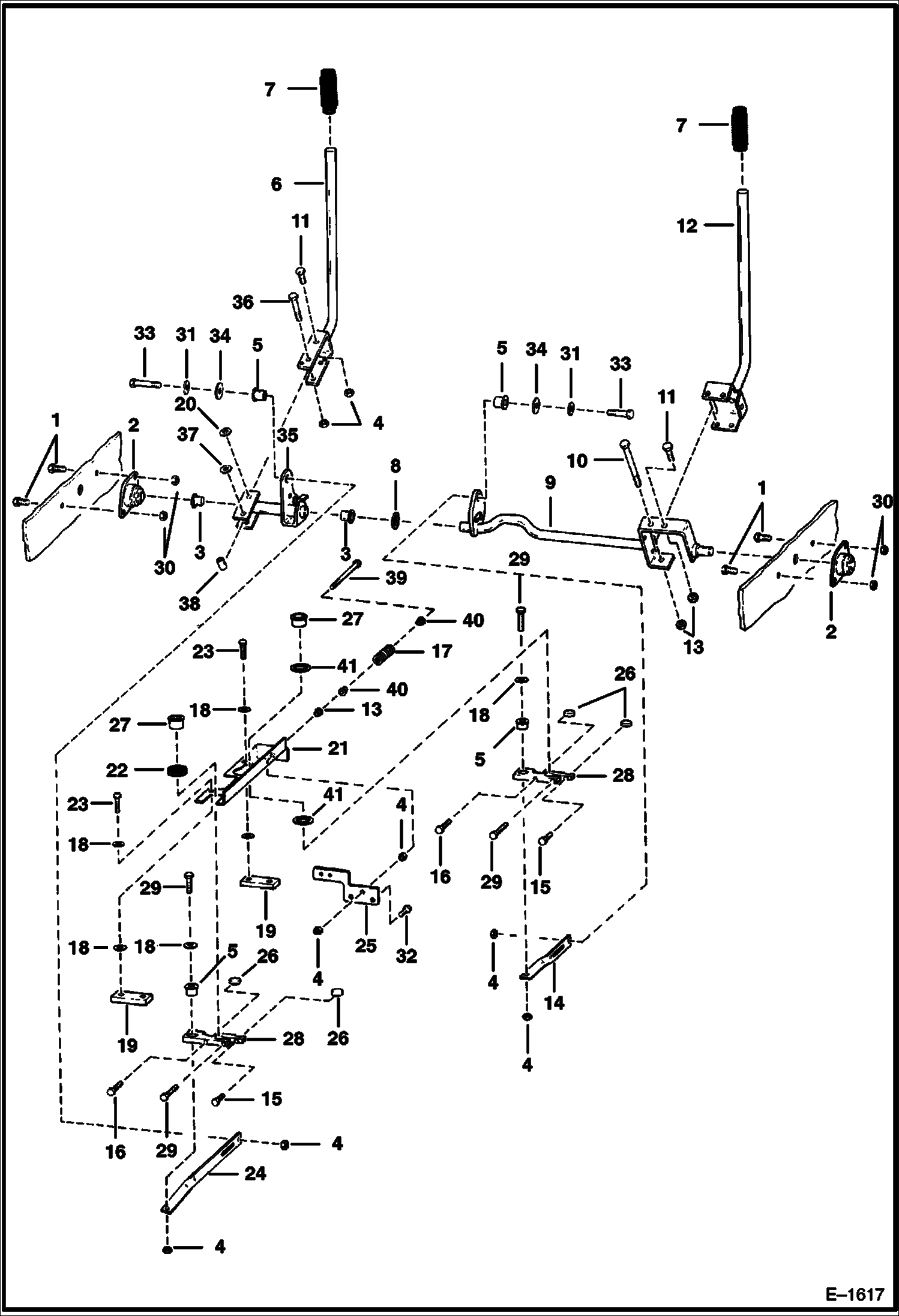 Схема запчастей Bobcat 800s - HAND CONTROLS (S/N 16192 Thru 21750) HYDROSTATIC SYSTEM