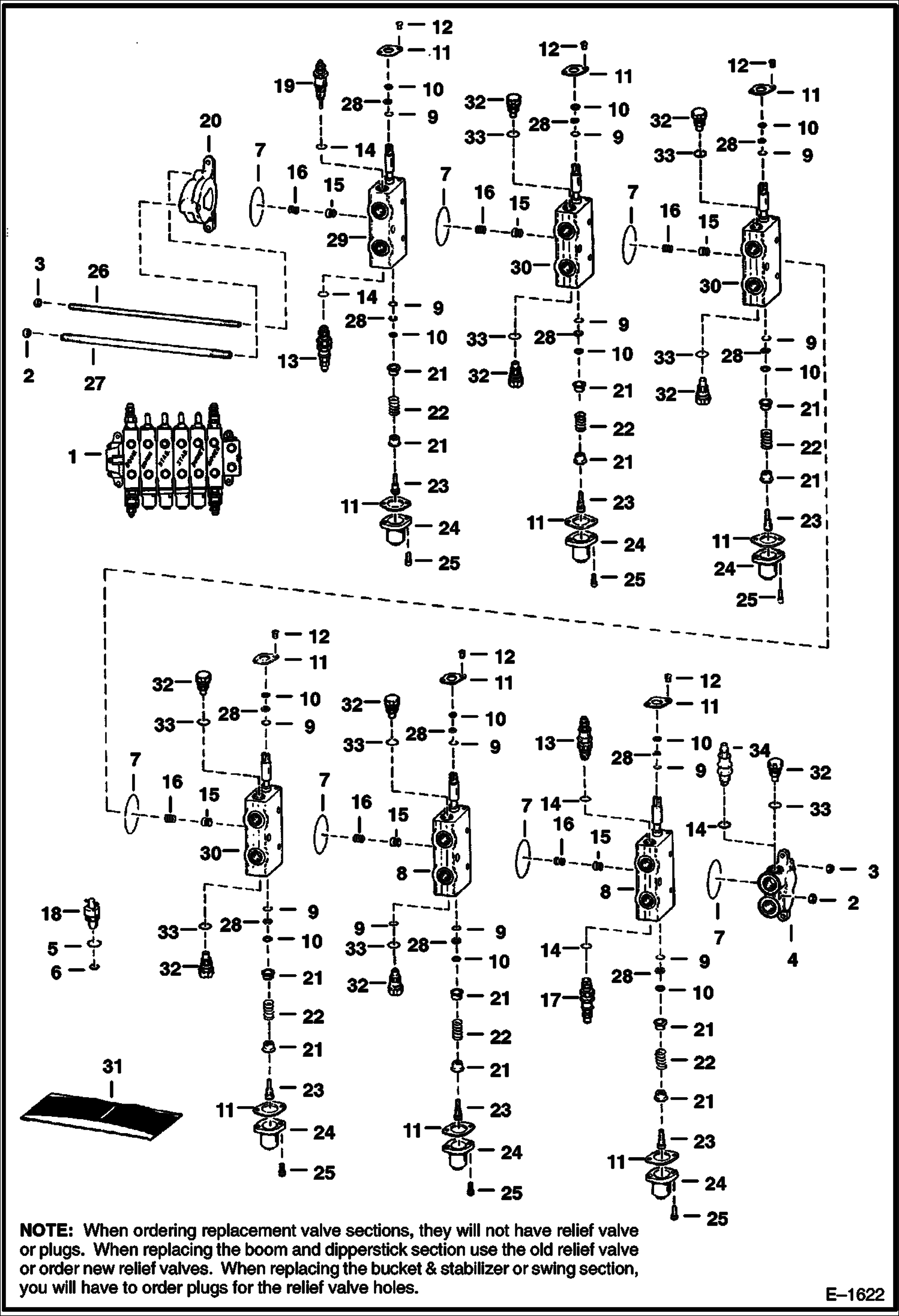 Схема запчастей Bobcat BACKHOE - BACKHOE (Valve) (Husco) (907 195601426 & Above) 907 BACKHOE