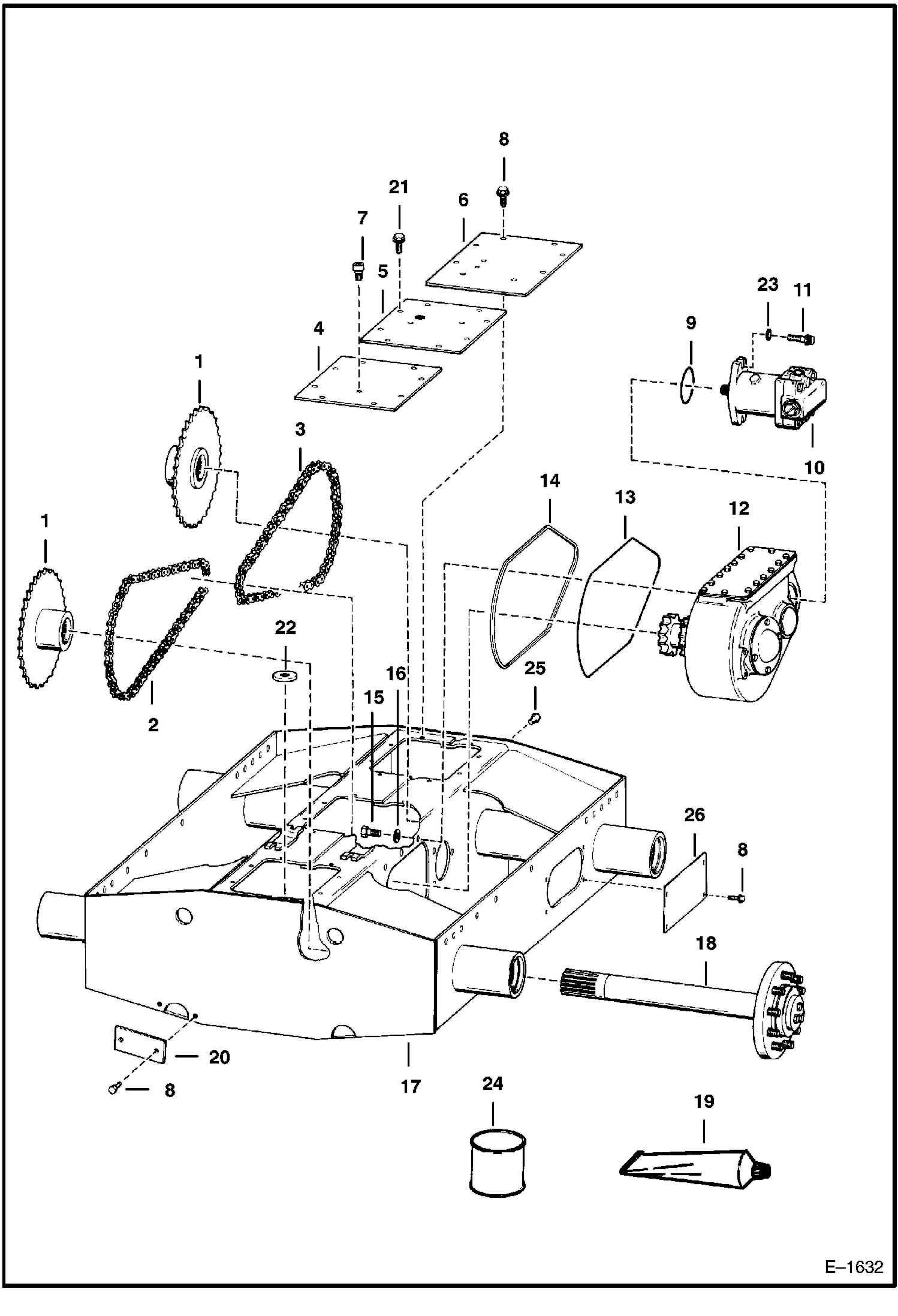 Схема запчастей Bobcat 900s - DRIVE TRAIN DRIVE TRAIN