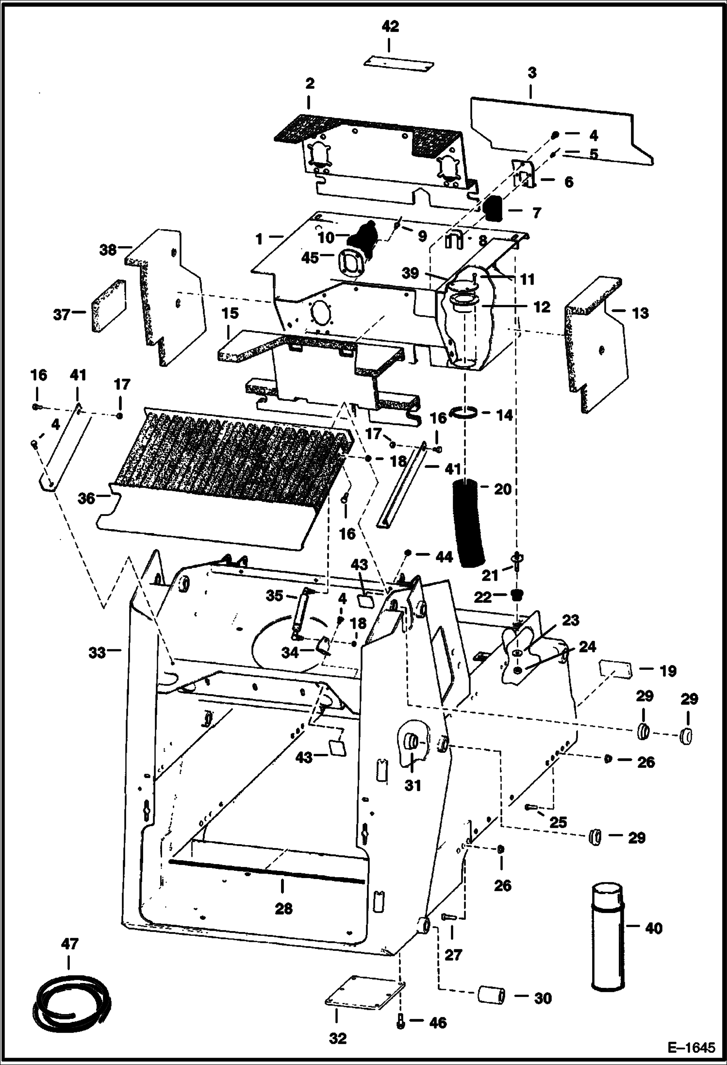 Схема запчастей Bobcat 900s - MAIN FRAME & ATTACHING PARTS MAIN FRAME