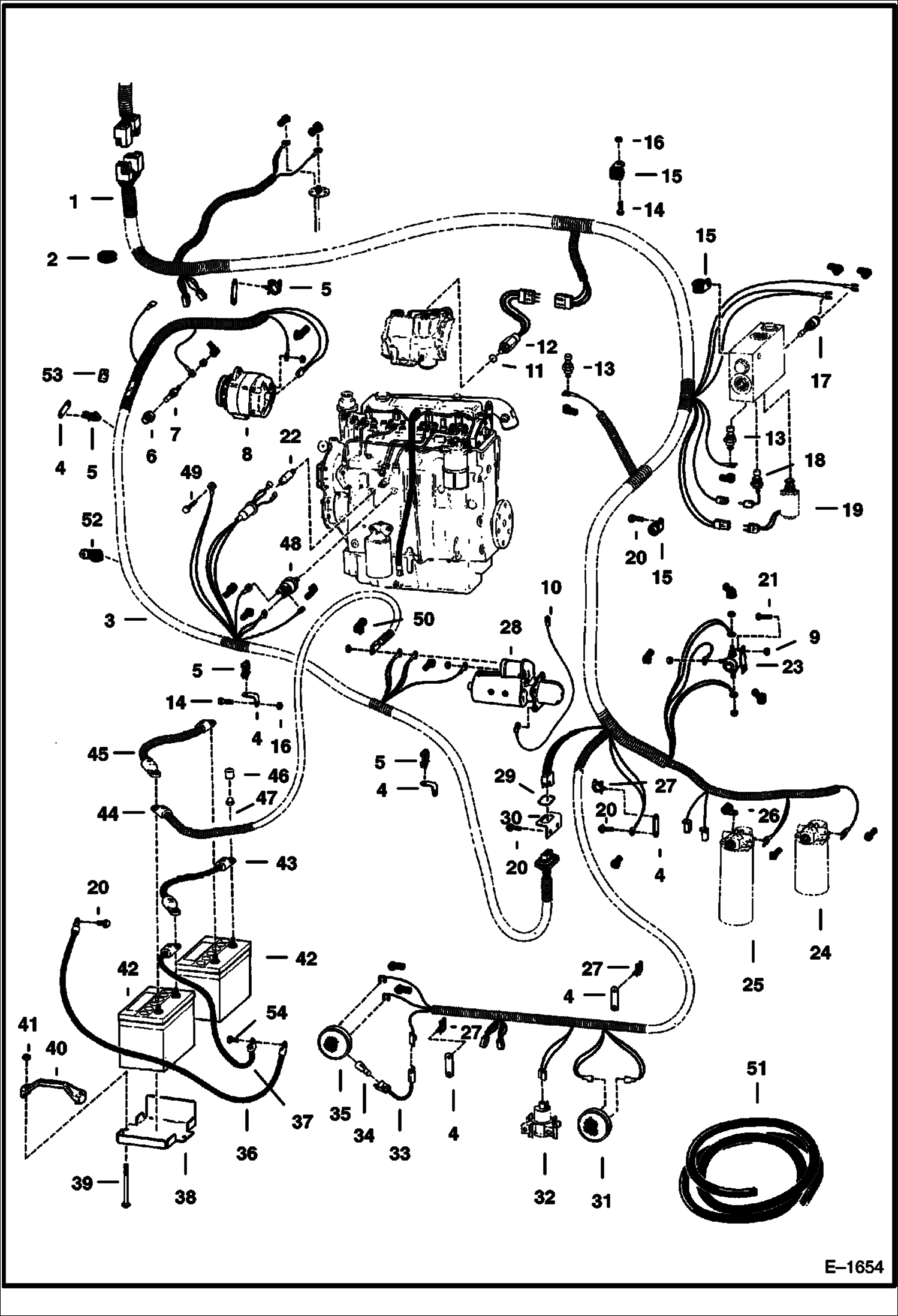 Схема запчастей Bobcat 900s - ENGINE ELECTRICAL (S/N 11999 & Below) ELECTRICAL SYSTEM