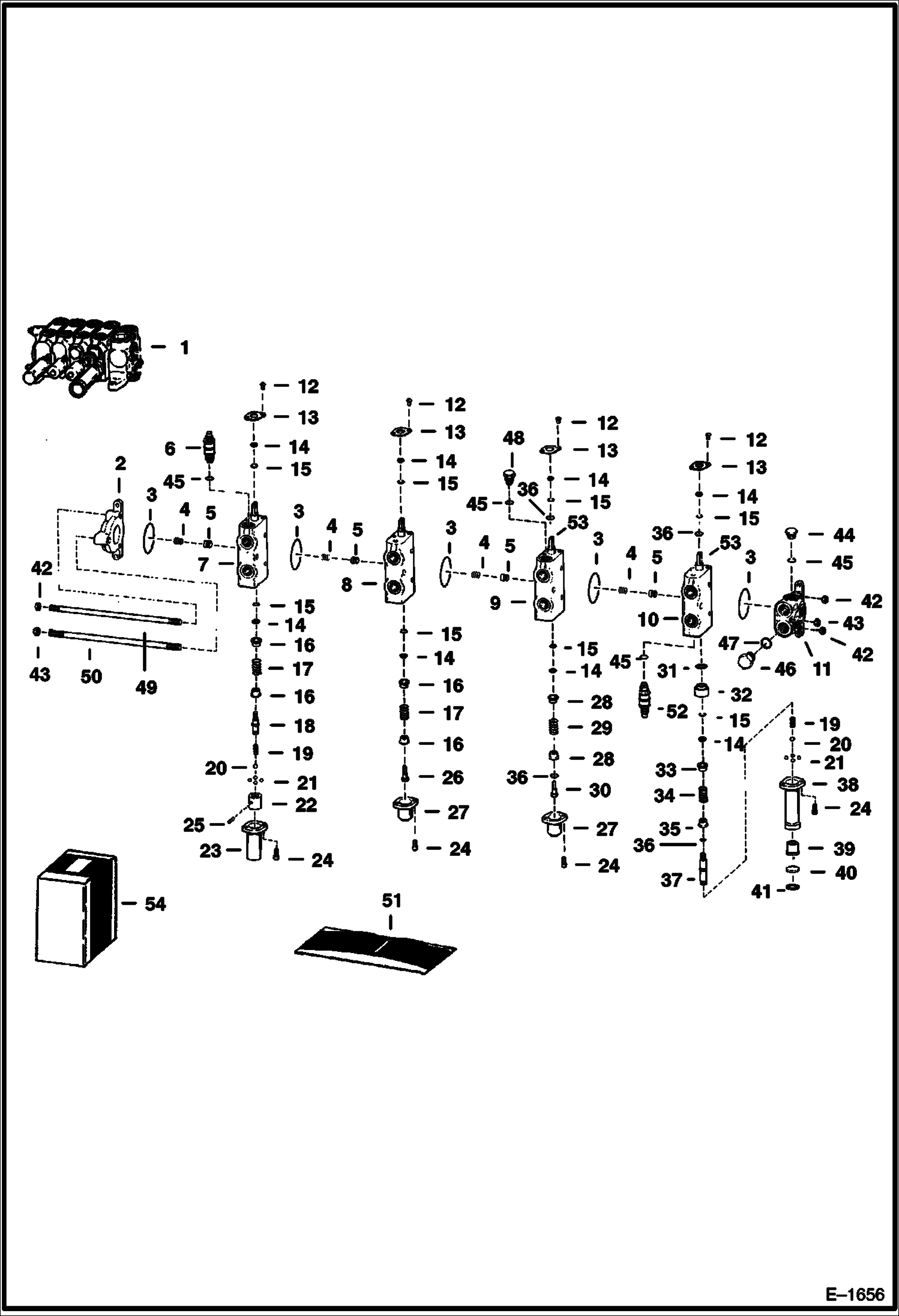 Схема запчастей Bobcat 900s - CONTROL VALVE HYDRAULIC SYSTEM