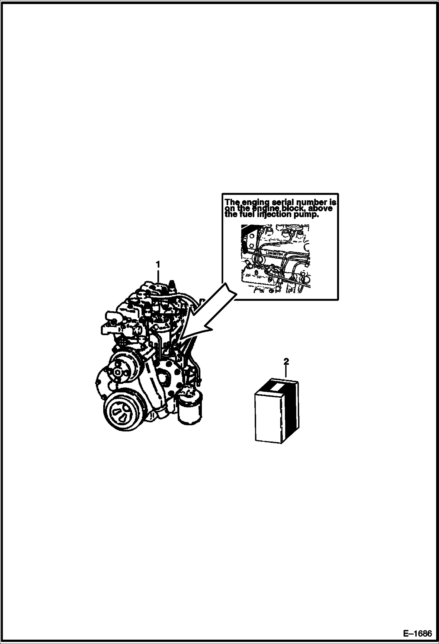 Схема запчастей Bobcat 800s - ENGINE POWER UNIT