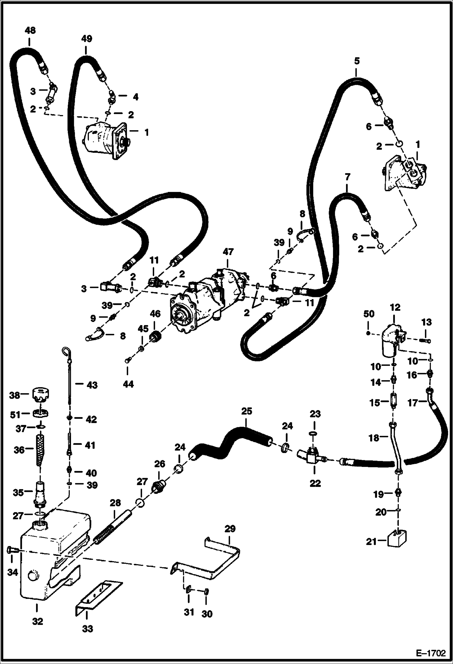 Схема запчастей Bobcat Feller Buncher - HYDROSTATIC CIRCUITRY HYDROSTATIC SYSTEM