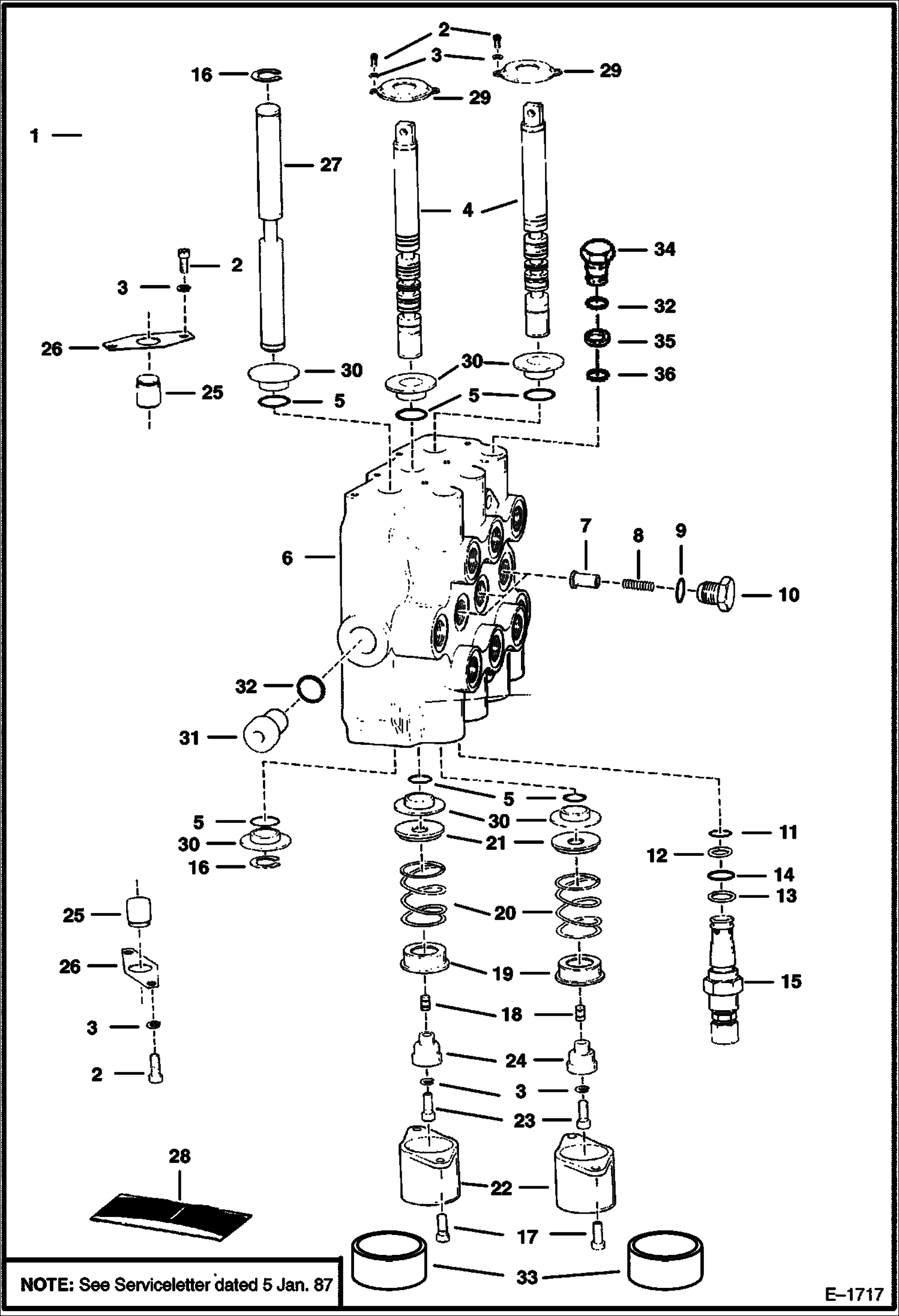 Схема запчастей Bobcat 400s - HYDRAULIC VALVE HYDRAULIC SYSTEM