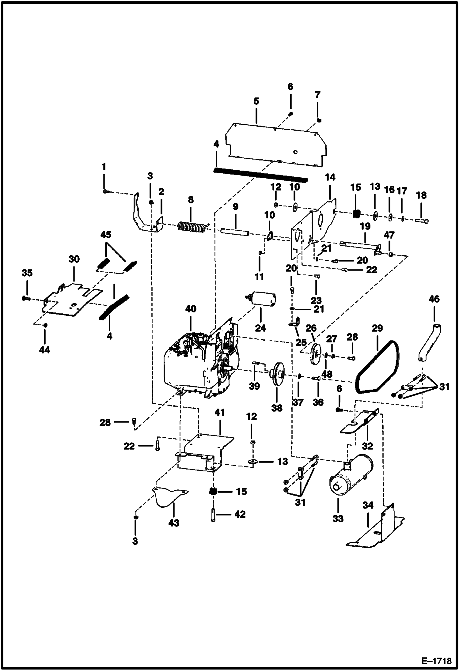 Схема запчастей Bobcat 400s - ENGINE & ATTACHING PARTS POWER UNIT