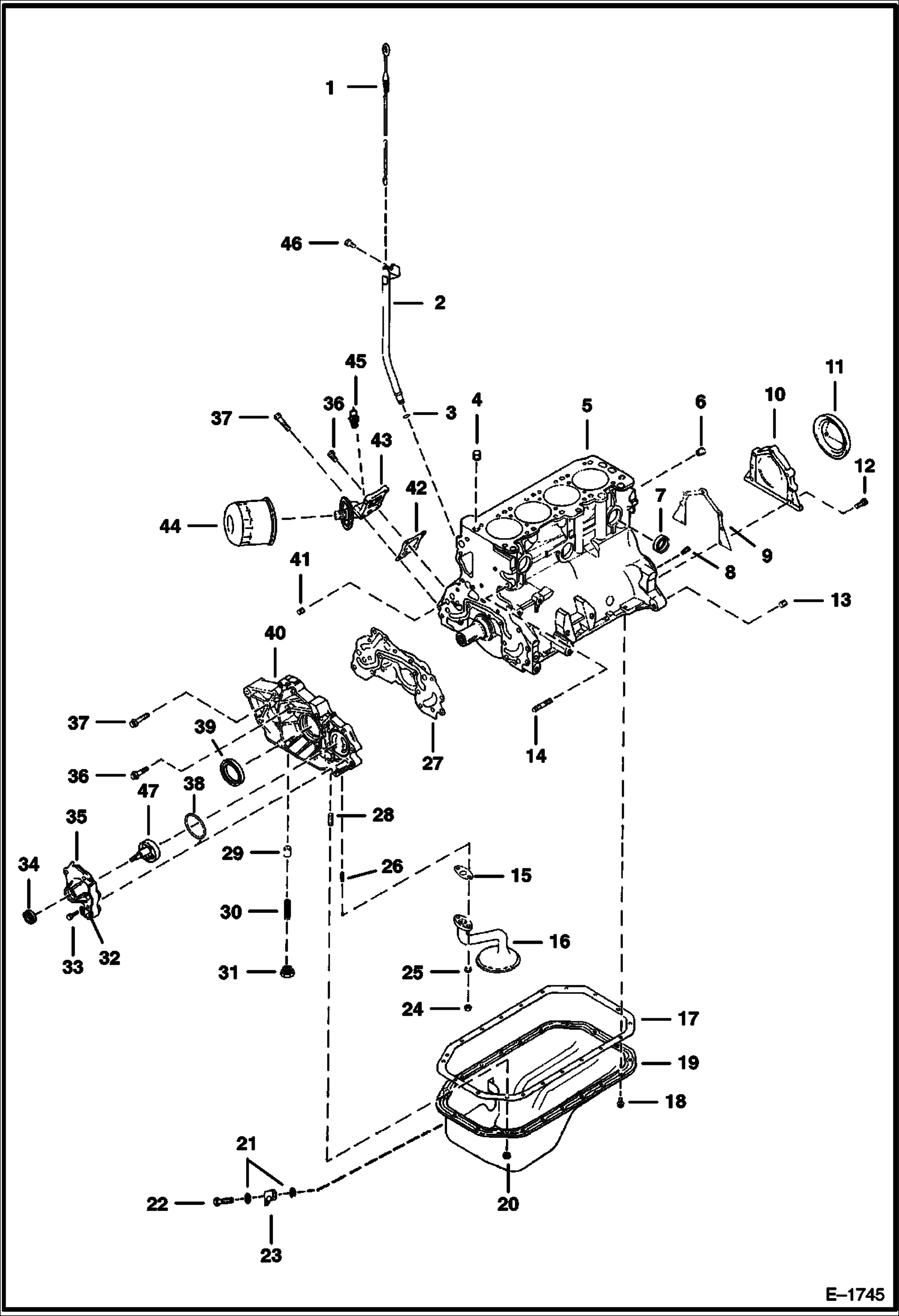 Схема запчастей Bobcat 700s - ENGINE BLOCK POWER UNIT