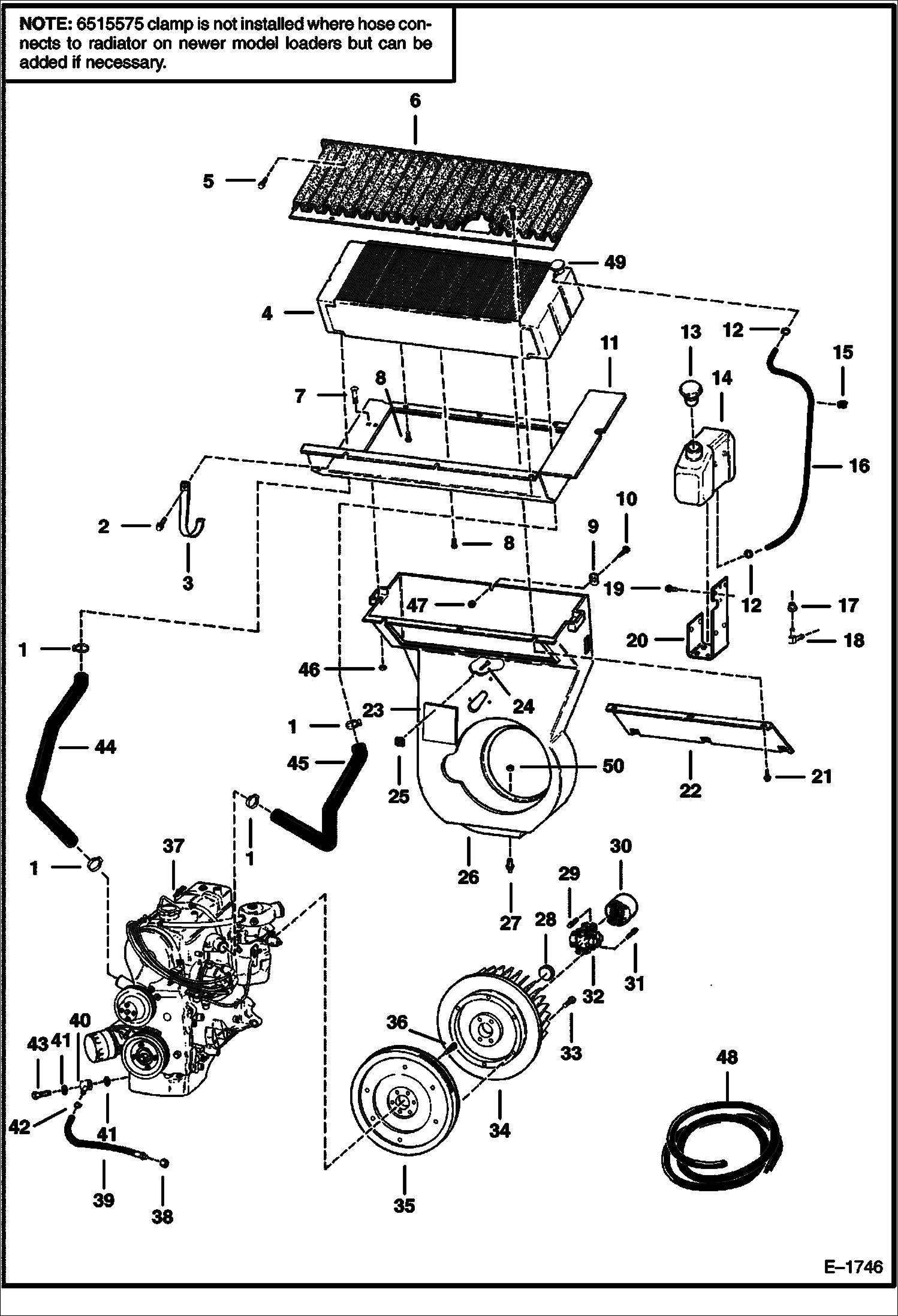 Схема запчастей Bobcat 600s - ENGINE & ATTACHING PARTS POWER UNIT