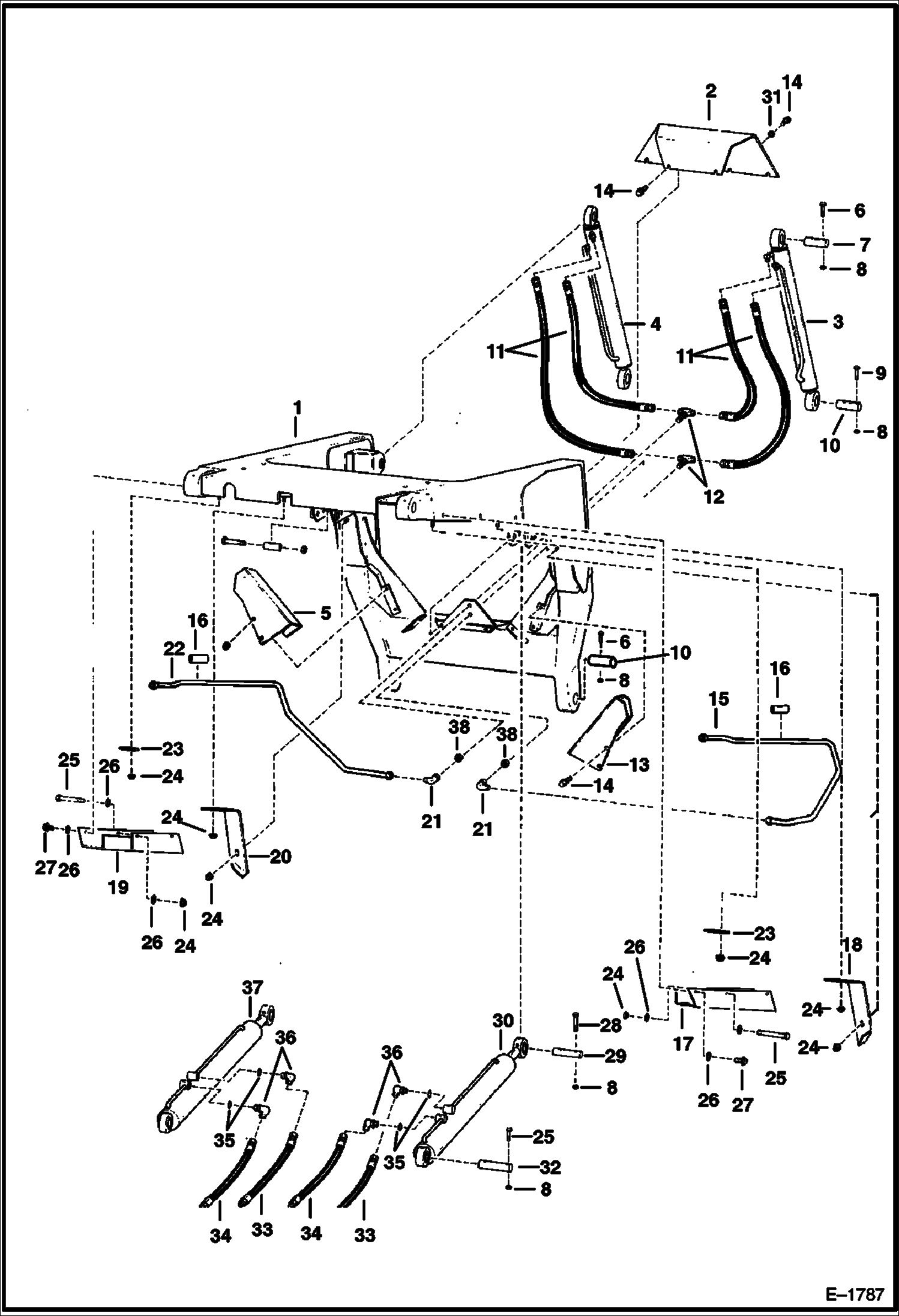 Схема запчастей Bobcat 900s - LIFT ARM HYDRAULICS HYDRAULIC SYSTEM