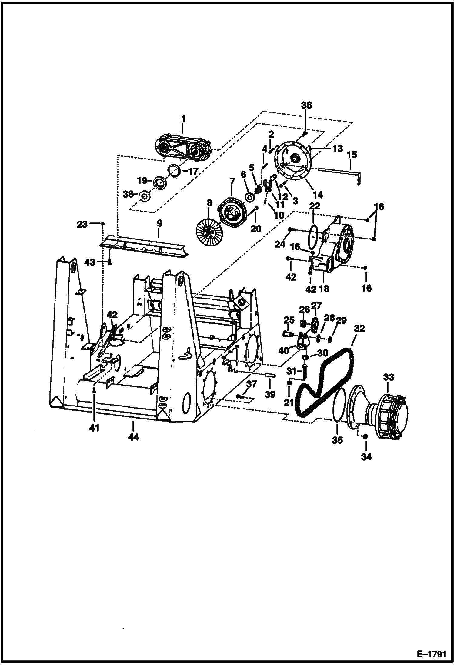 Схема запчастей Bobcat 900s - DRIVE TRAIN DRIVE TRAIN