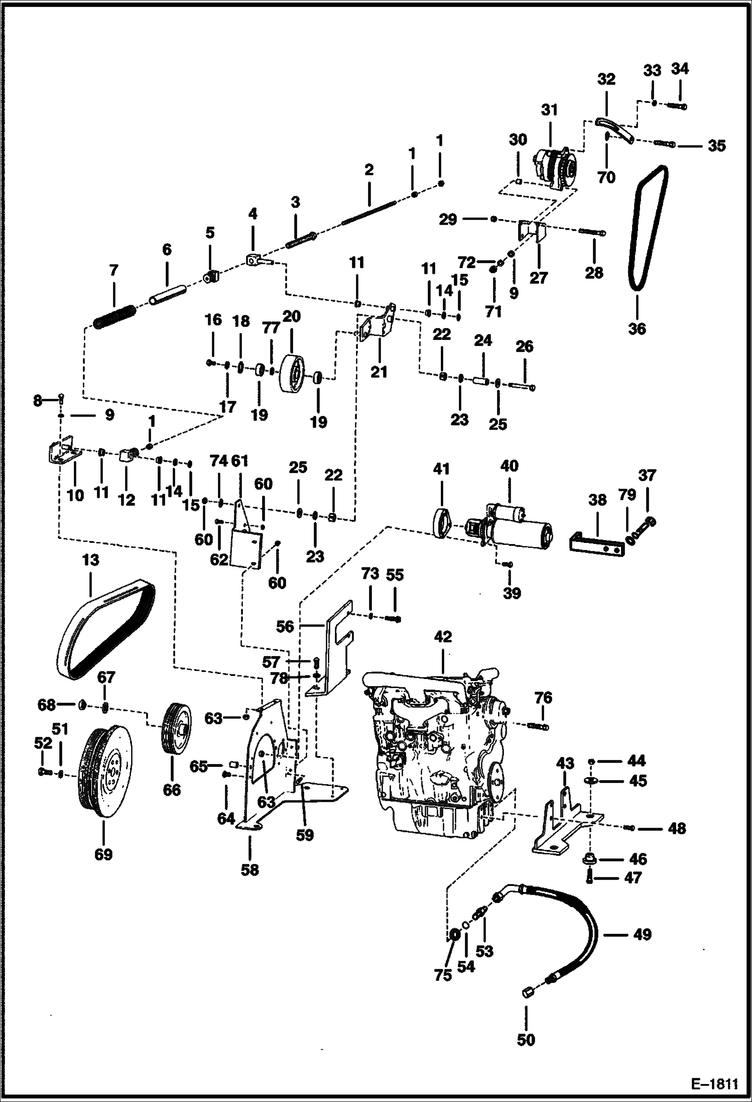 Схема запчастей Bobcat Articulated Loaders - ENGINE & ATTACHING PARTS POWER UNIT