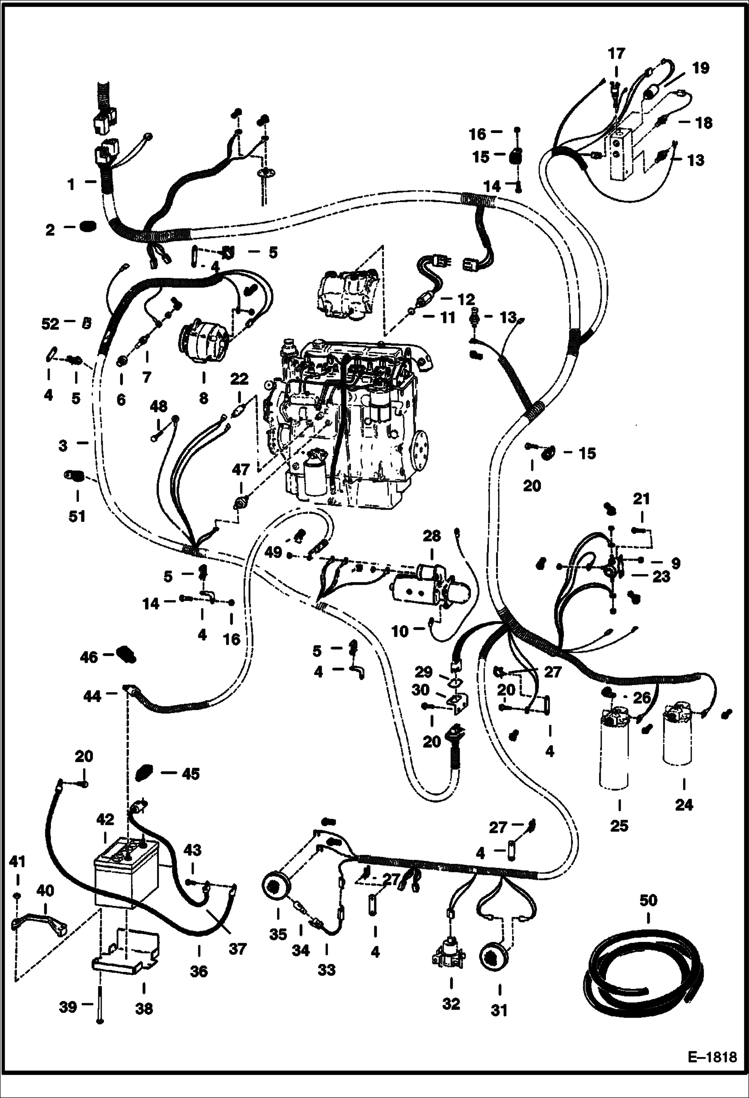 Схема запчастей Bobcat 900s - ENGINE ELECTRICAL (S/N 12001 & Above) ELECTRICAL SYSTEM