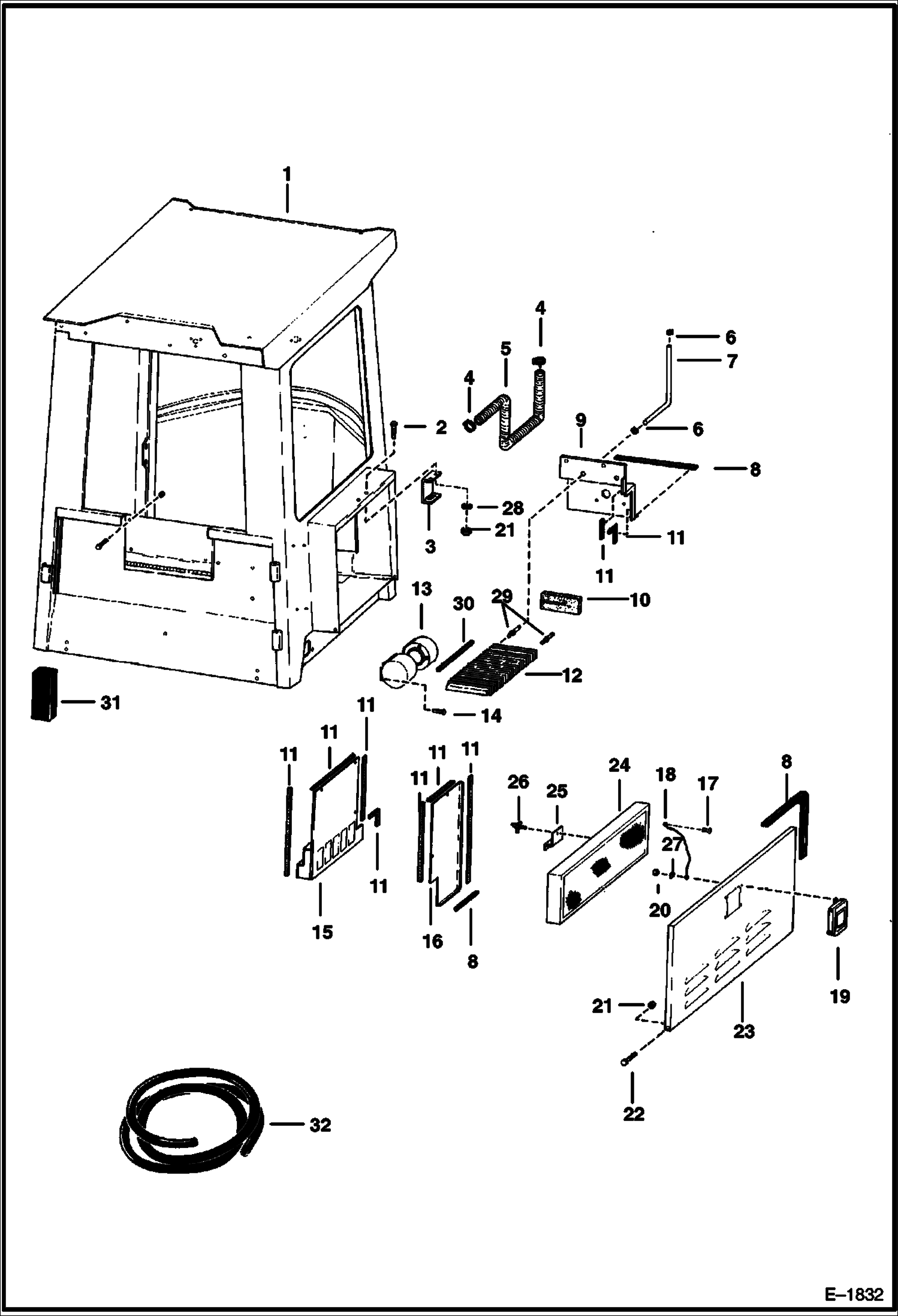 Схема запчастей Bobcat Articulated Loaders - CAB HEATER (Deluxe Cab) ACCESSORIES & OPTIONS