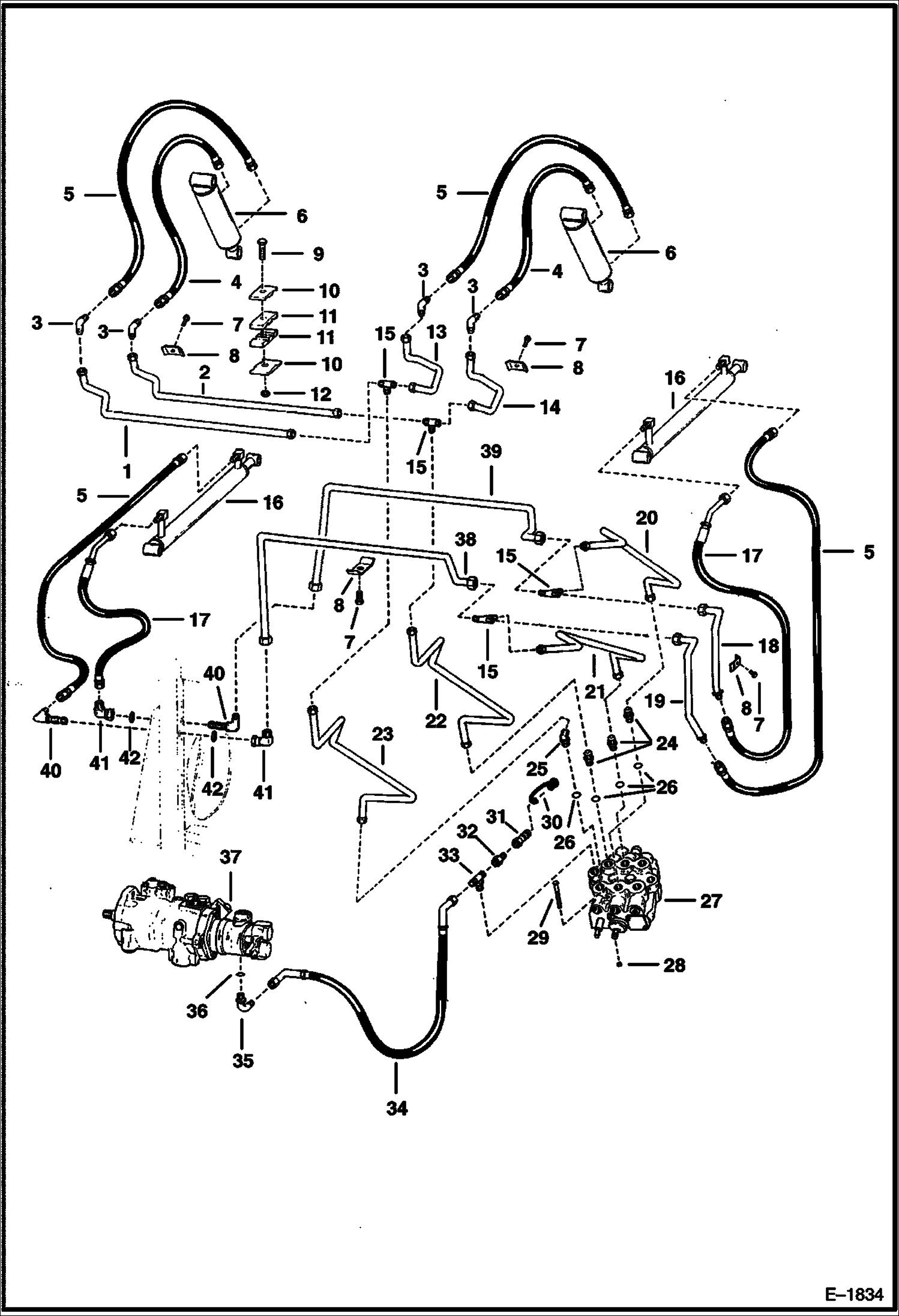 Схема запчастей Bobcat Articulated Loaders - HYDRAULIC CIRCUITRY HYDRAULIC SYSTEM