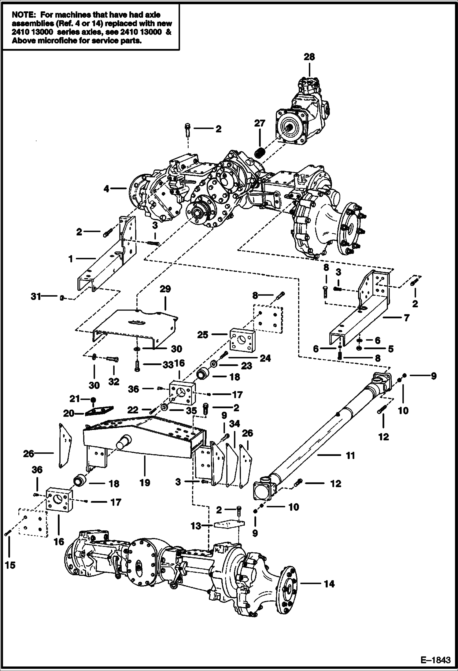 Схема запчастей Bobcat Articulated Loaders - DRIVE SYSTEM DRIVE TRAIN