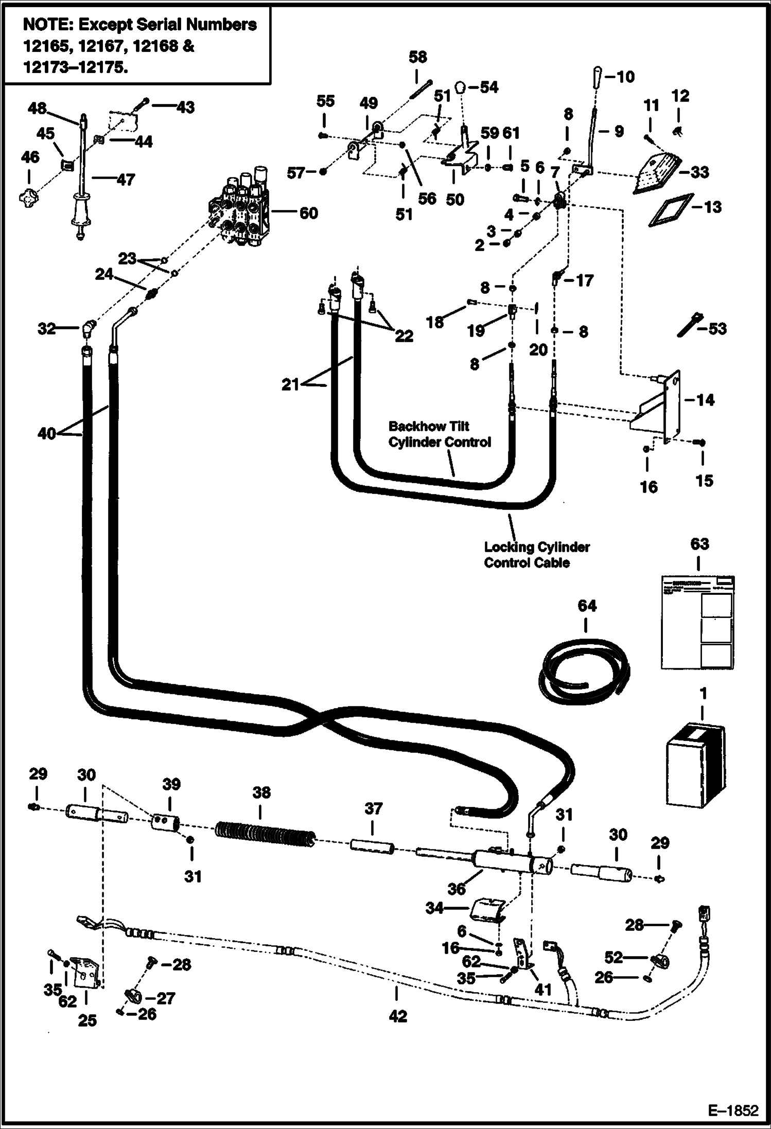 Схема запчастей Bobcat BACKHOE - BACKHOE (Rear Auxiliary Hydraulics) (2400) (2410 509212001 - 12176) 911B/914B BACKHOE