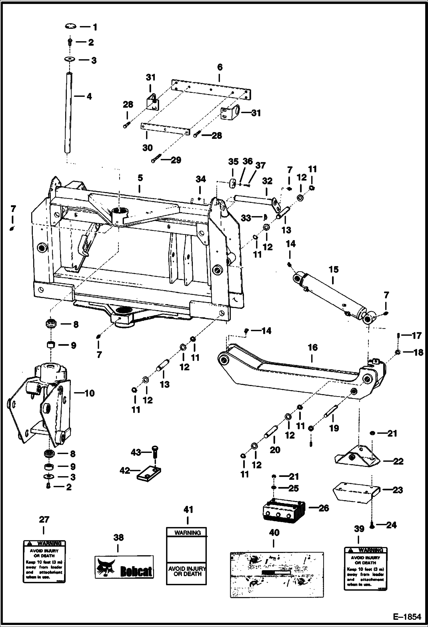 Схема запчастей Bobcat BACKHOE - BACKHOE (Main Frame) (911B) 911B/914B BACKHOE