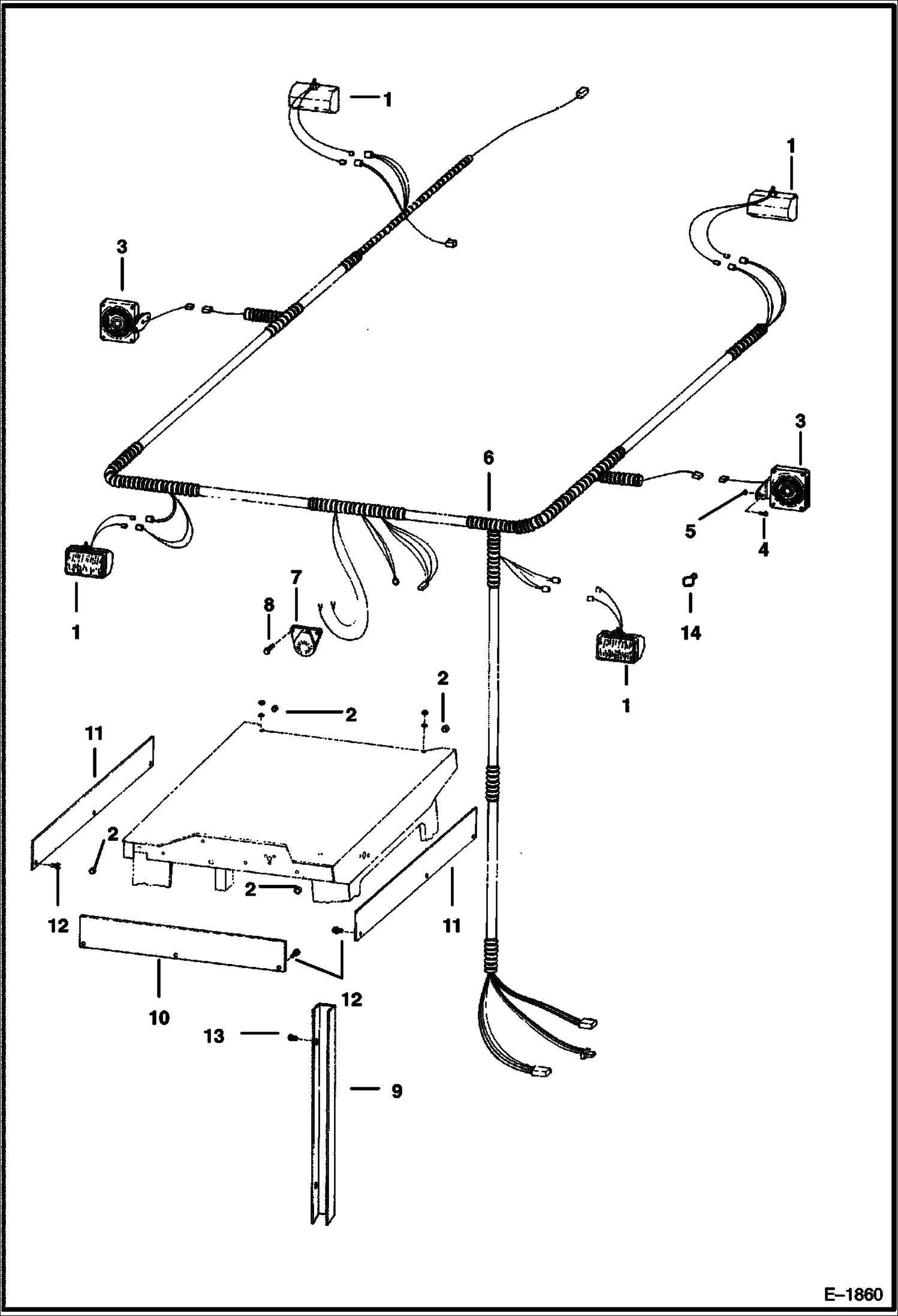 Схема запчастей Bobcat Articulated Loaders - ROPS ELECTRICAL ELECTRICAL SYSTEM