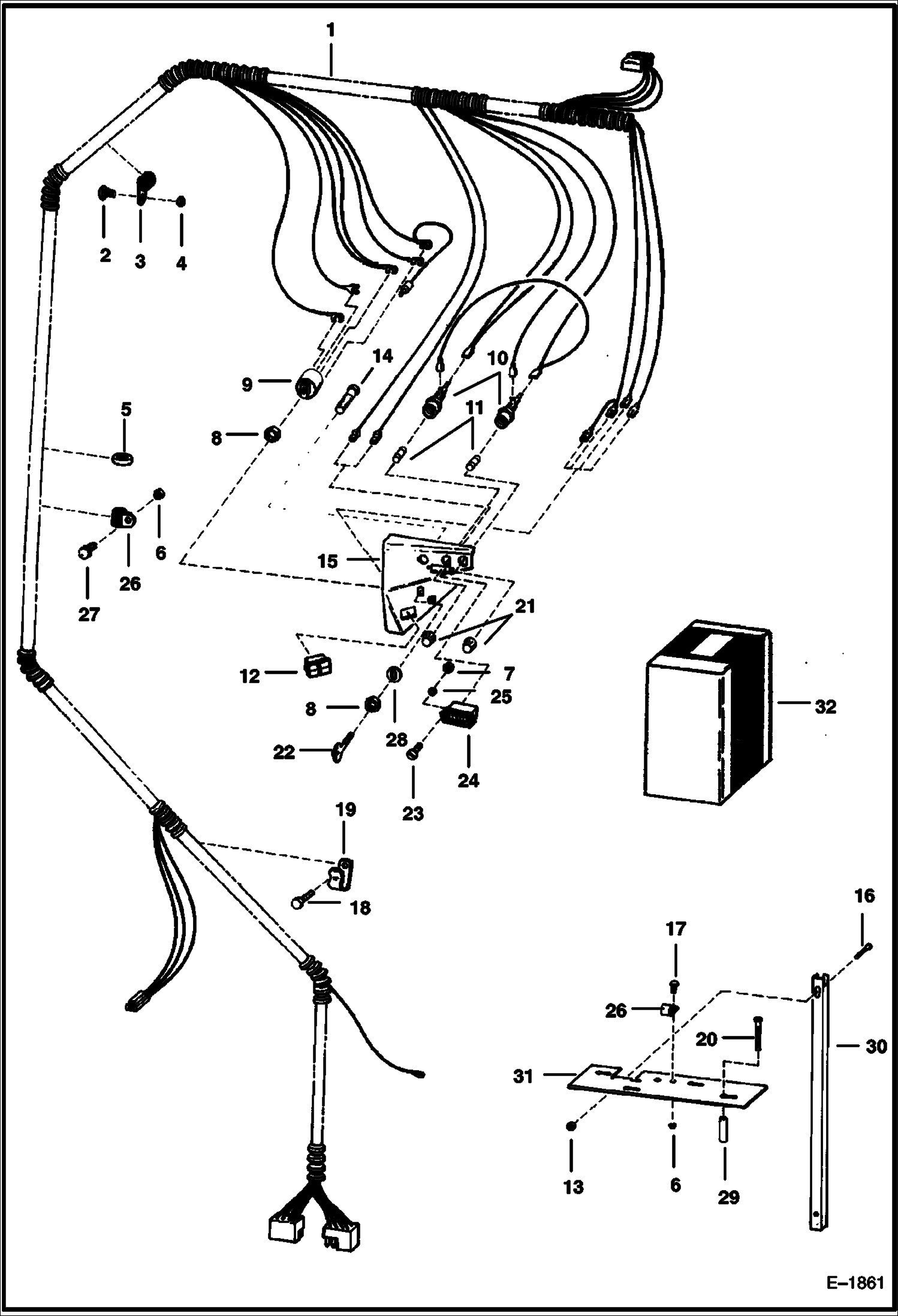 Схема запчастей Bobcat 500s - CAB ELECTRICAL (S/N 11116 - 13170) ELECTRICAL SYSTEM