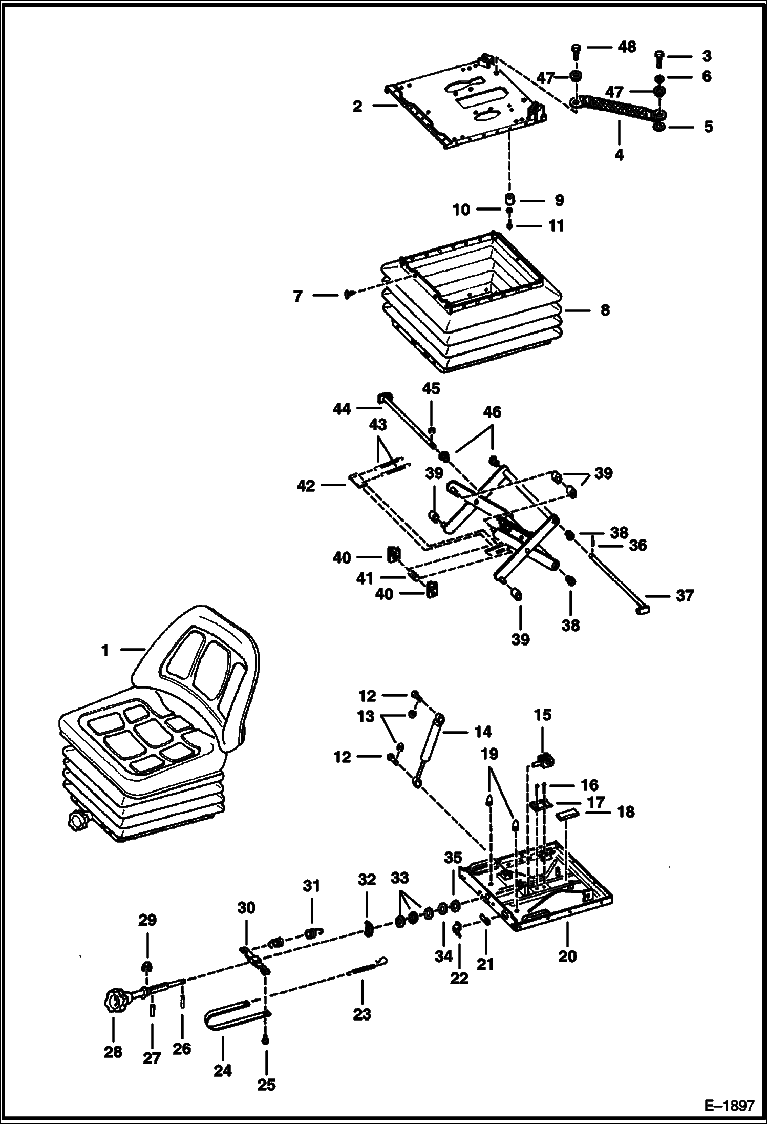 Схема запчастей Bobcat Articulated Loaders - GRAMMER SEAT ACCESSORIES & OPTIONS