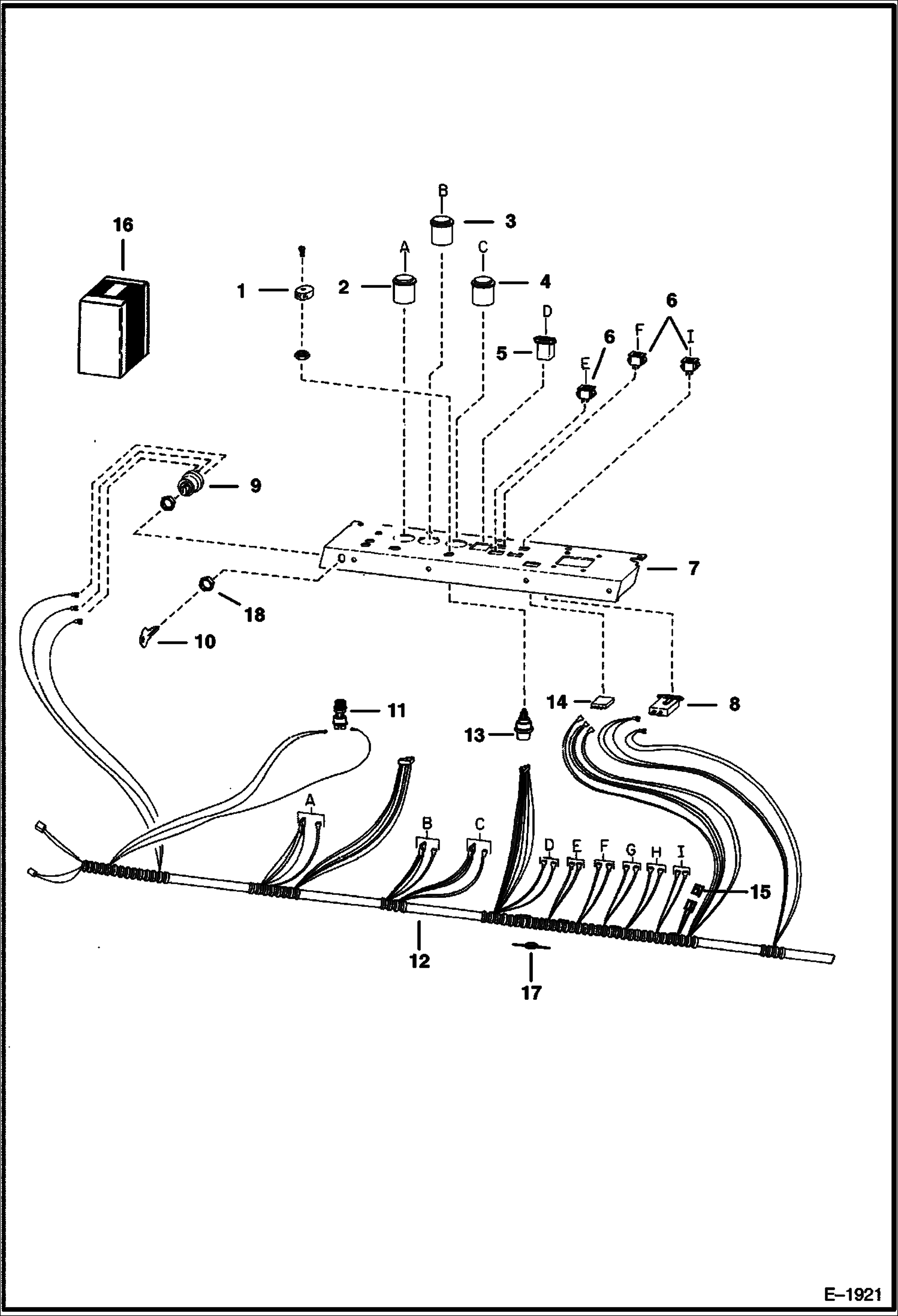 Схема запчастей Bobcat Articulated Loaders - INSTRUMENT PANEL ELECTRICAL SYSTEM