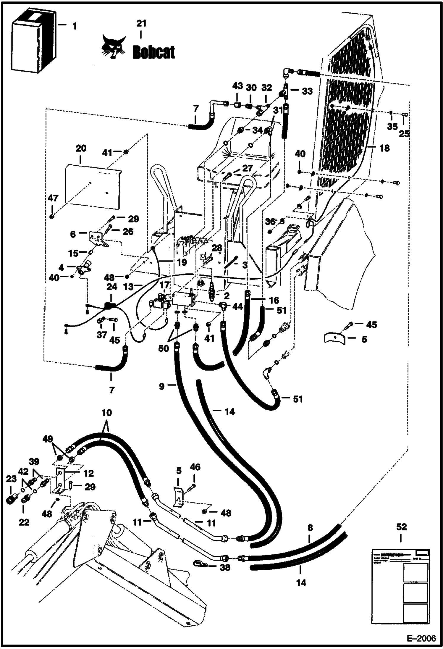 Схема запчастей Bobcat BREAKERS - BREAKER (Hydraulic Breaker Backhoe Mtg) (Use on 907) Loader