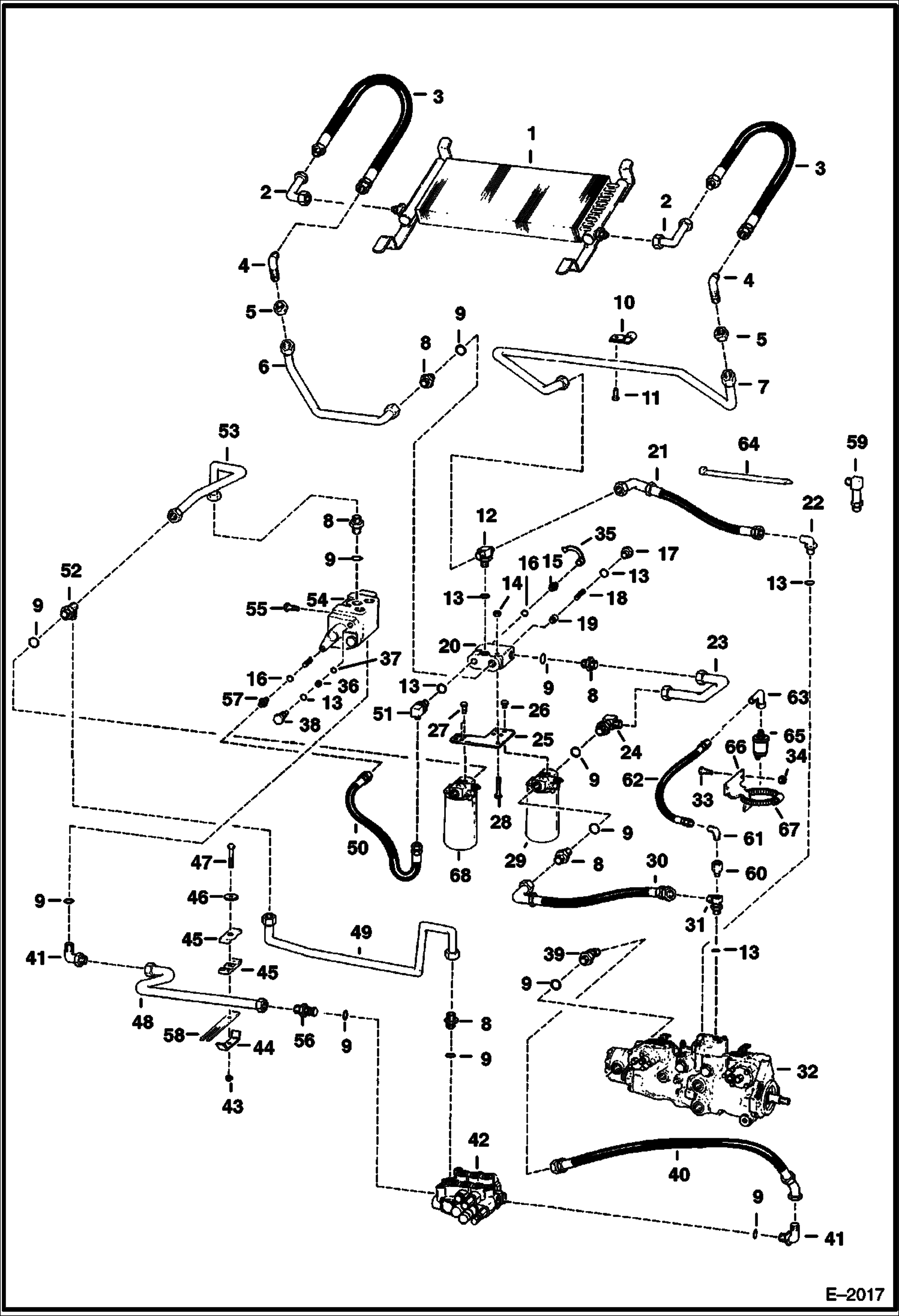 Схема запчастей Bobcat 800s - HYDROSTATIC CIRCUITRY HYDROSTATIC SYSTEM