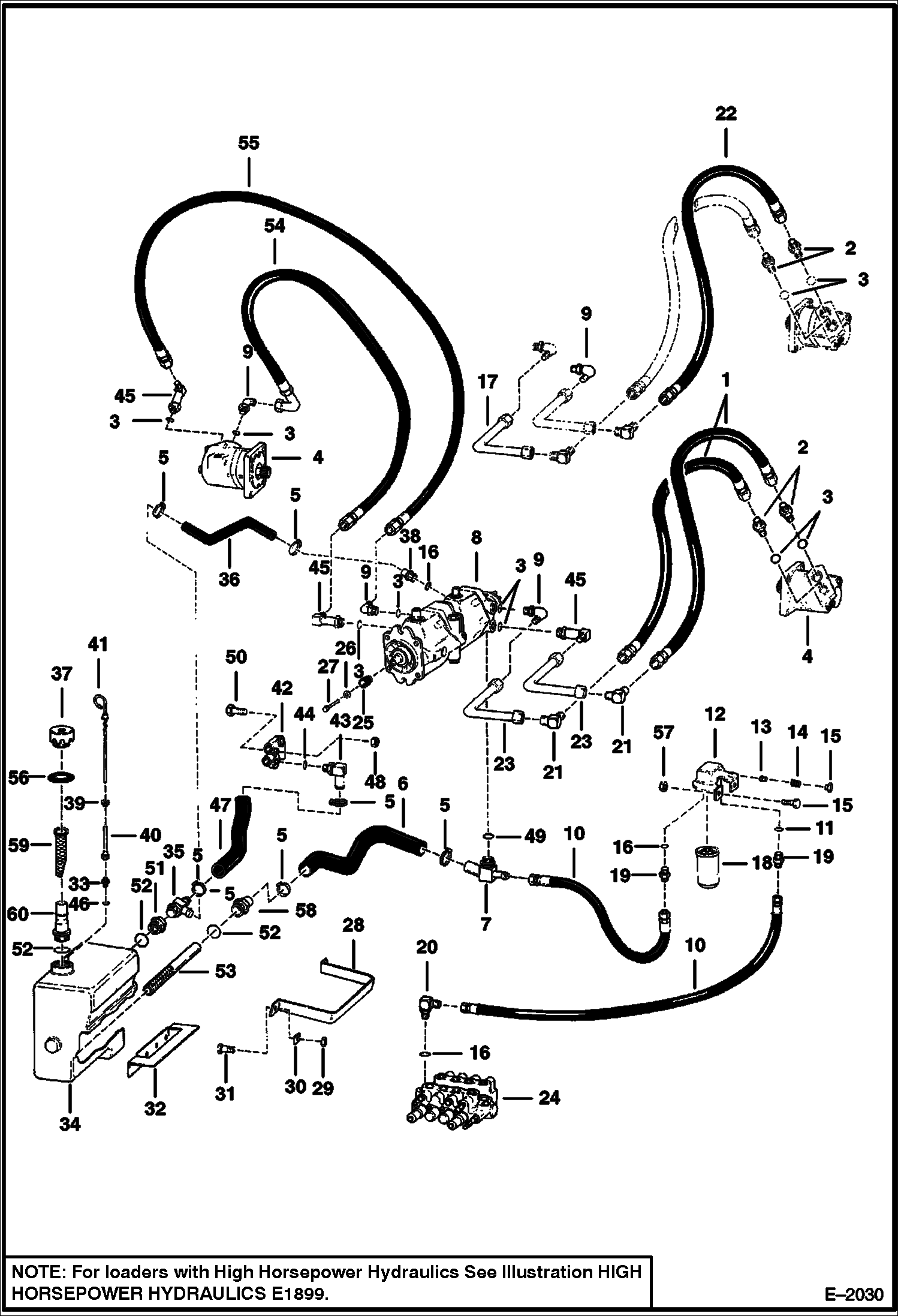 Схема запчастей Bobcat 800s - HYDROSTATIC CIRCUITRY (S/N 34222 - ) HYDROSTATIC SYSTEM