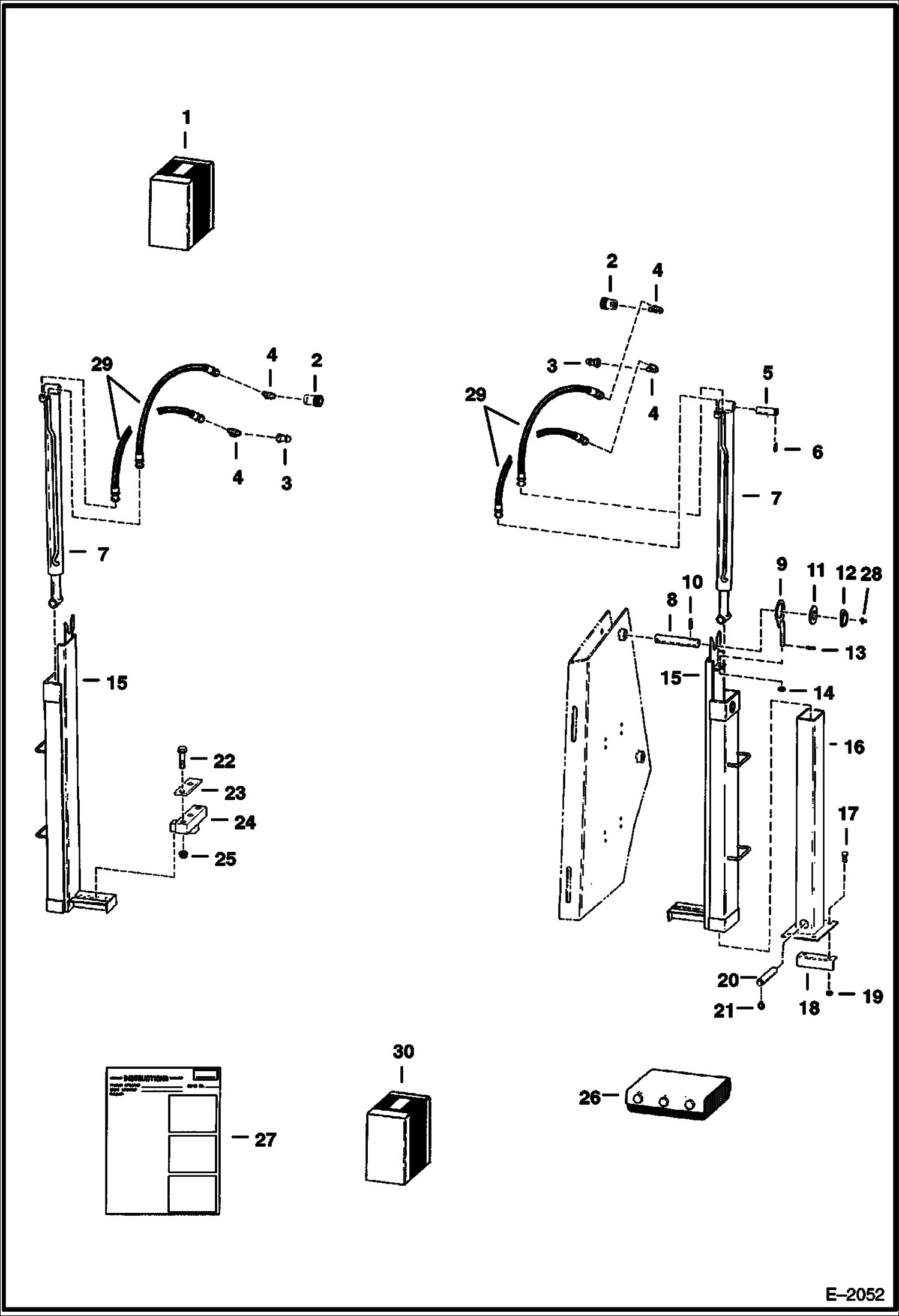 Схема запчастей Bobcat BACKHOE - BACKHOE (Rear Stabilizer) (853) (863) REAR STABILIZERS